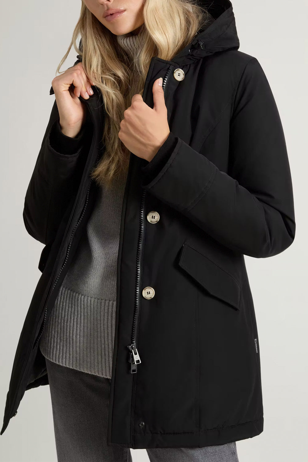 WOOLRICH Arctic Parka in Ramar Cloth con pelliccia removibile
