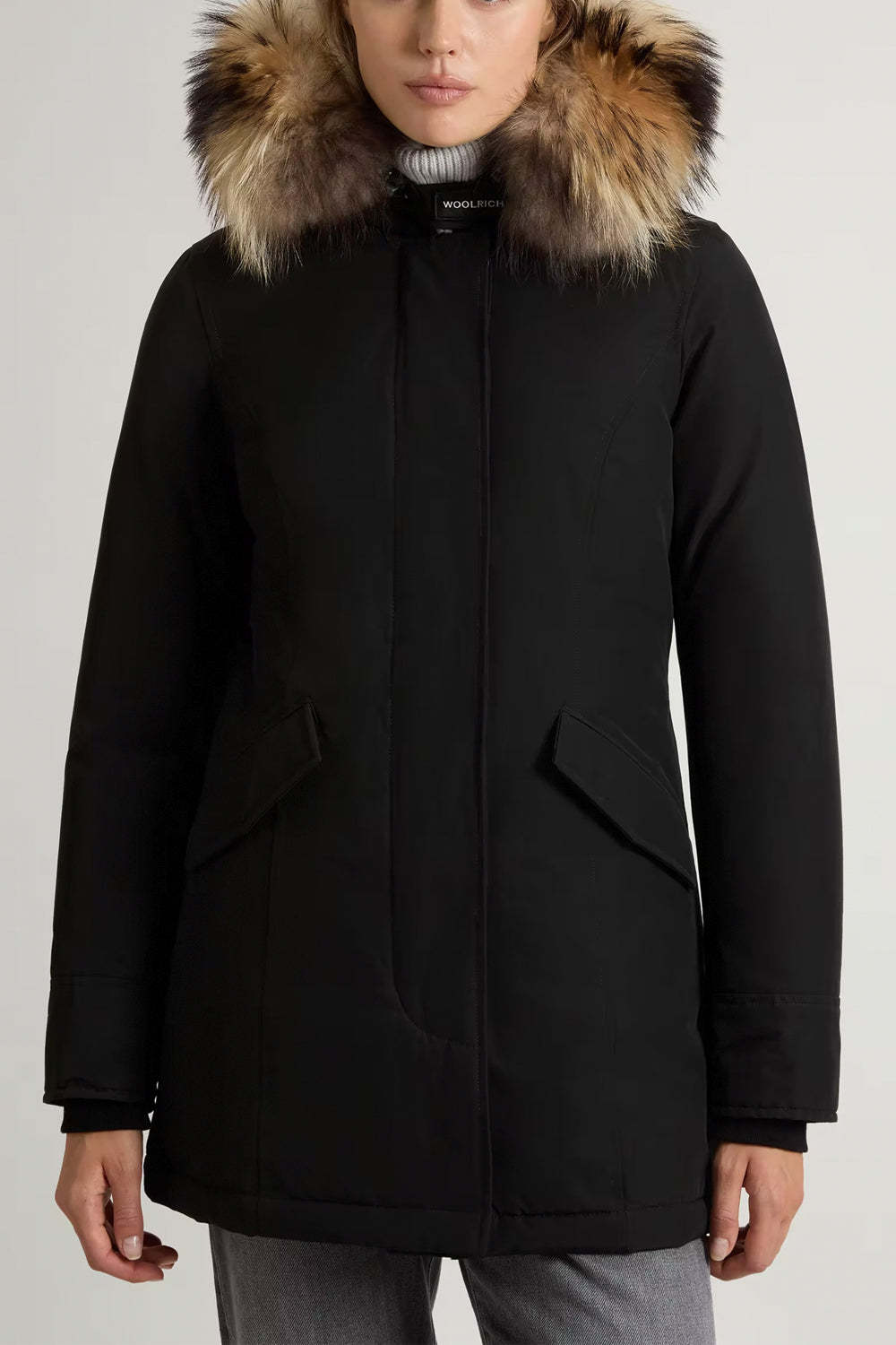 WOOLRICH Arctic Parka in Ramar Cloth con pelliccia removibile