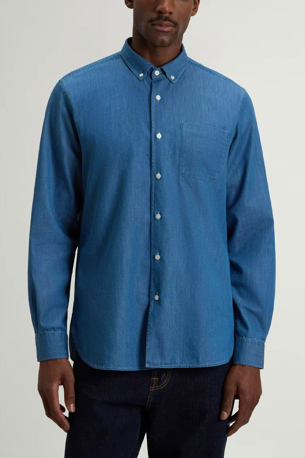 WOOLRICH Camicia in puro cotone con taschino