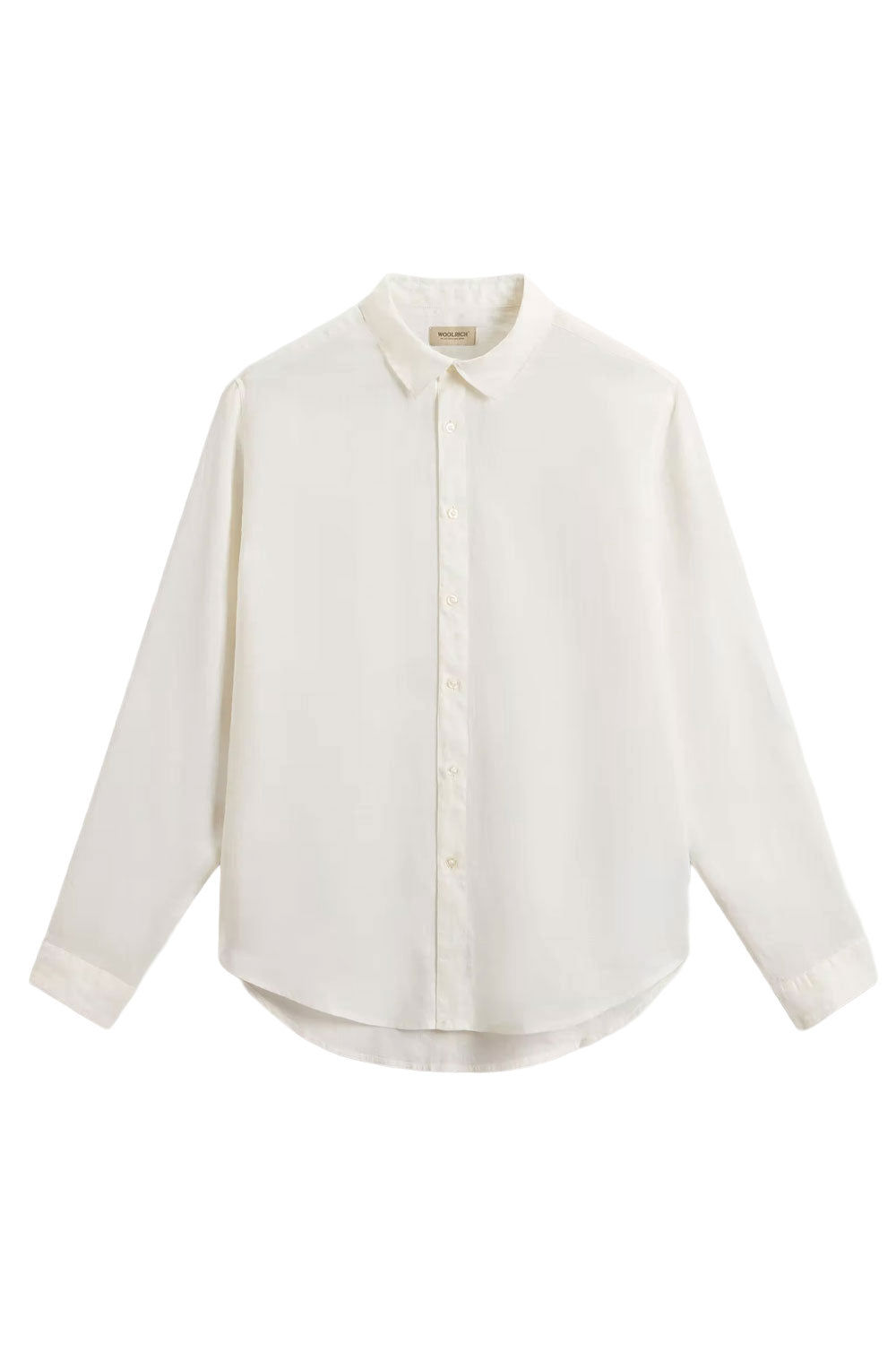 WOOLRICH Camicia in puro lino tinta in capo