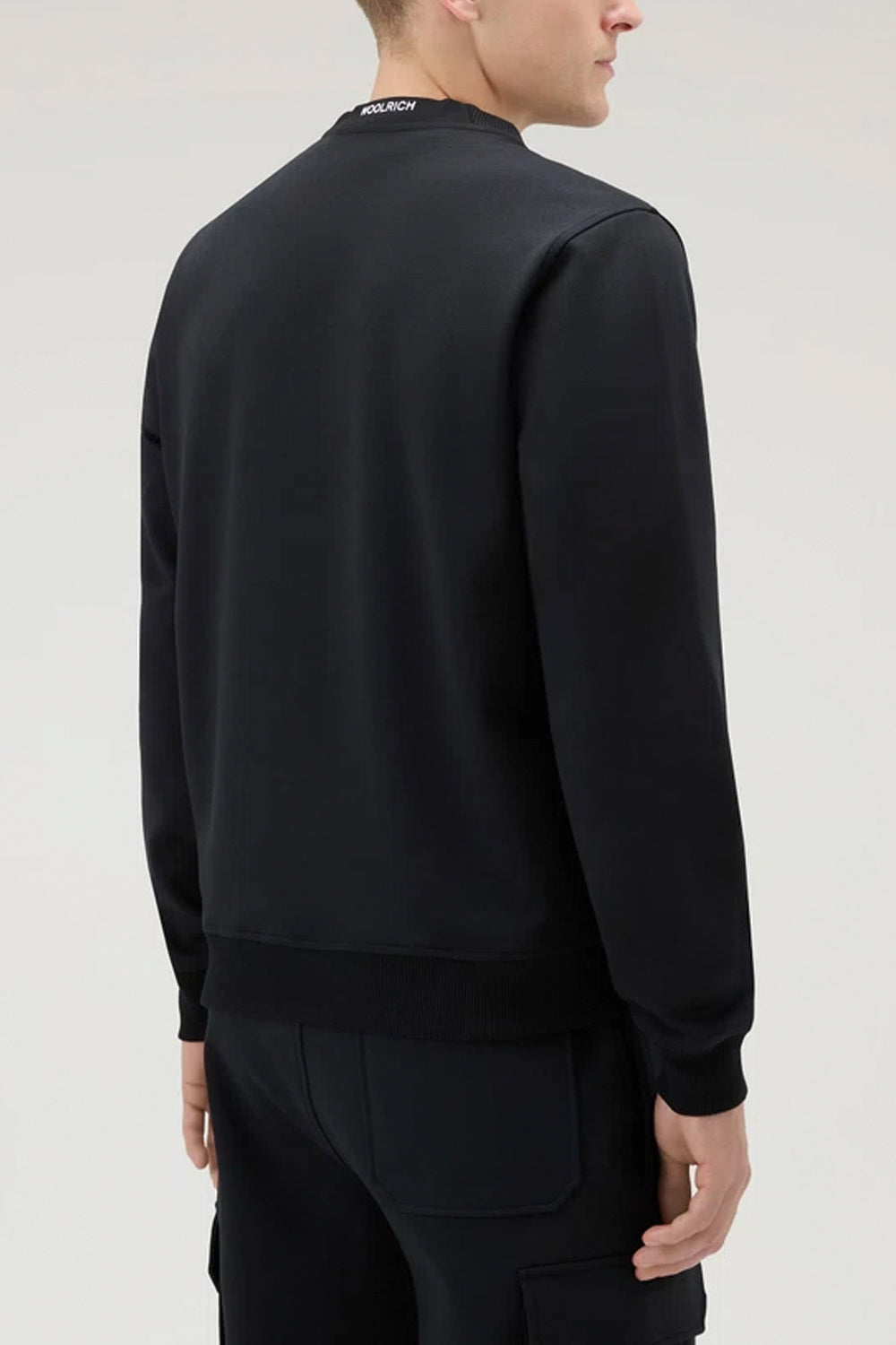 WOOLRICH Felpa girocollo in misto cotone elasticizzato WOOLRICH
