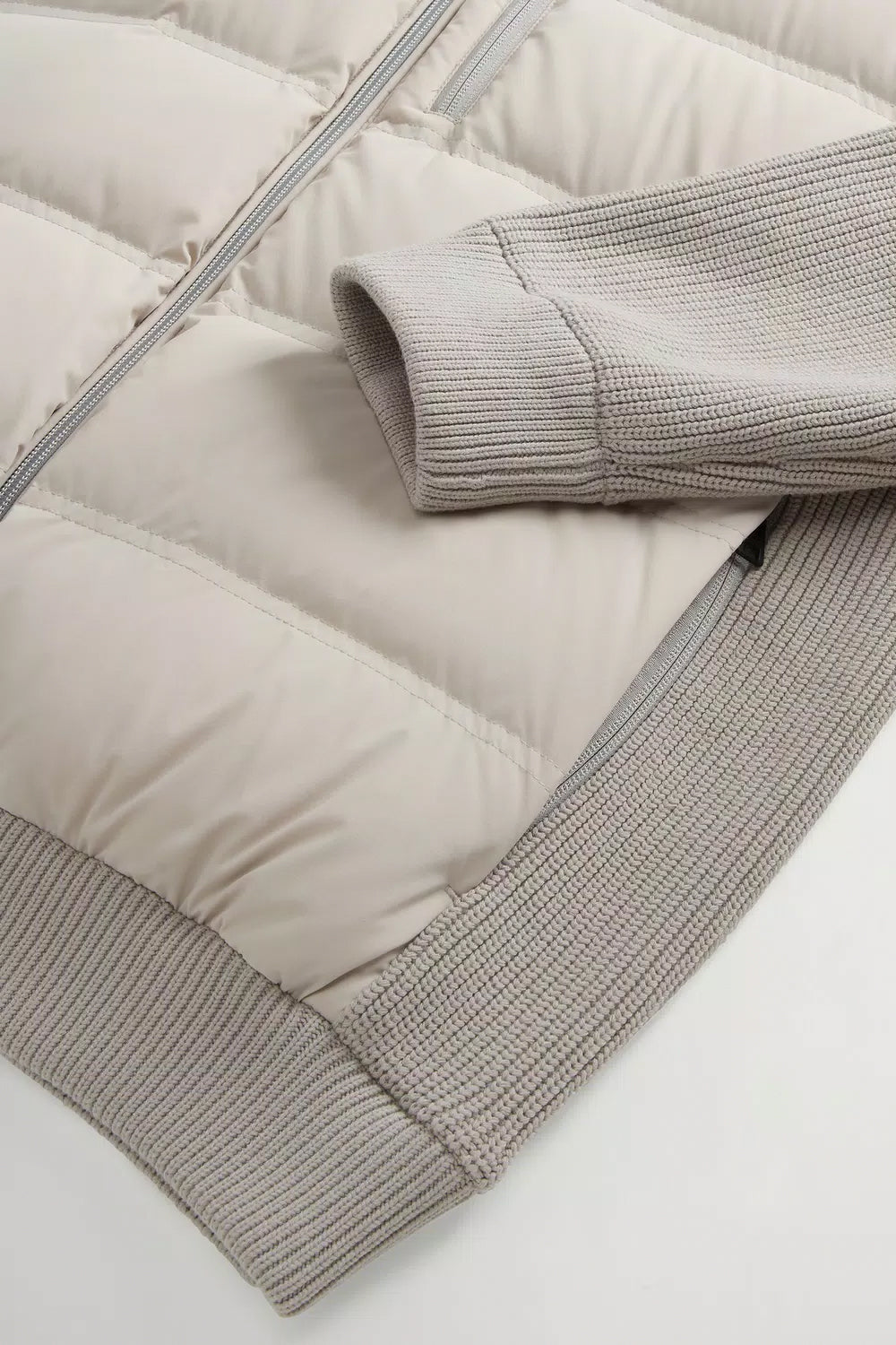 WOOLRICH Giacca ibrida in nylon elasticizzato con finitura opaca