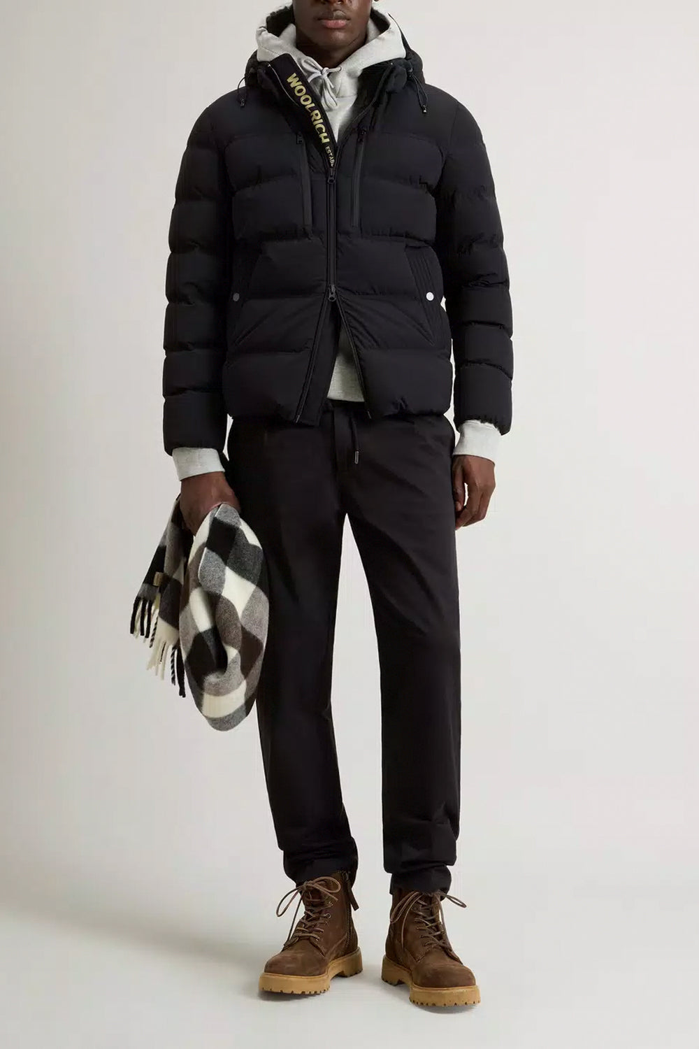 WOOLRICH Piumino in nylon elasticizzato con finitura opaca