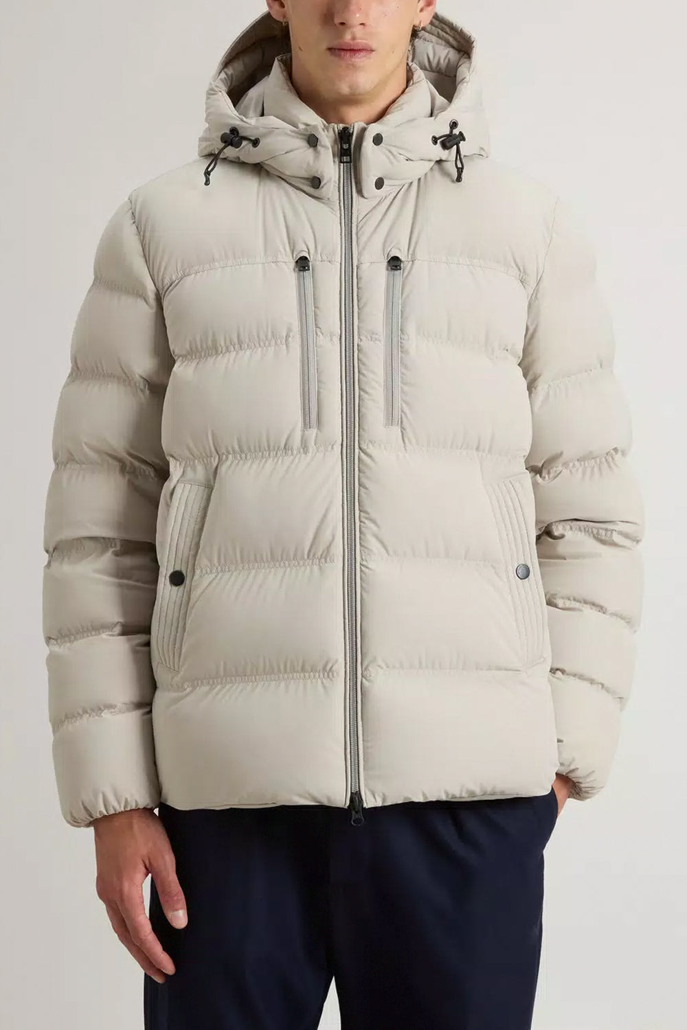 WOOLRICH Piumino in nylon elasticizzato con finitura opaca