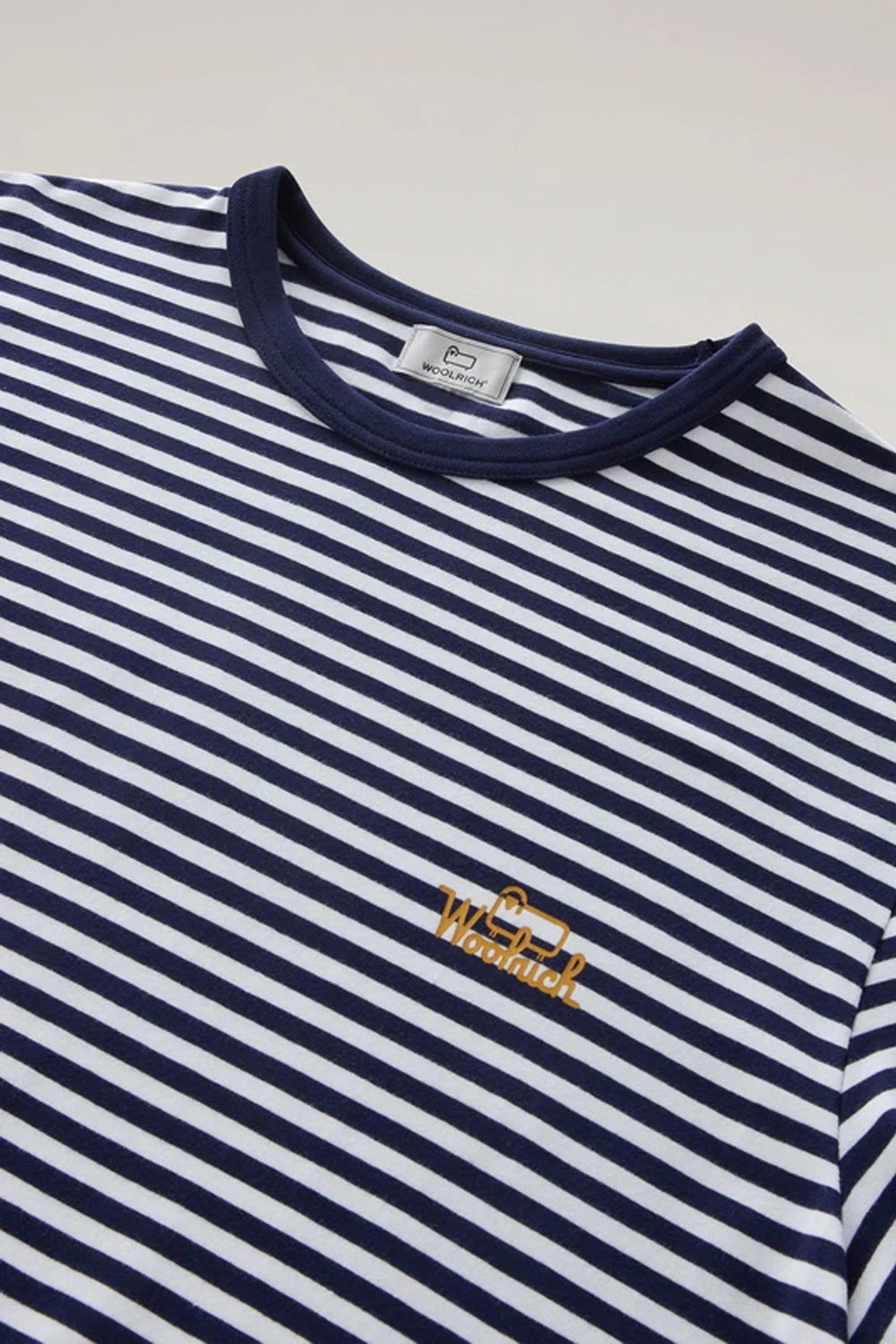 WOOLRICH T-shirt a righe in jersey di cotone elasticizzato WOOLRICH