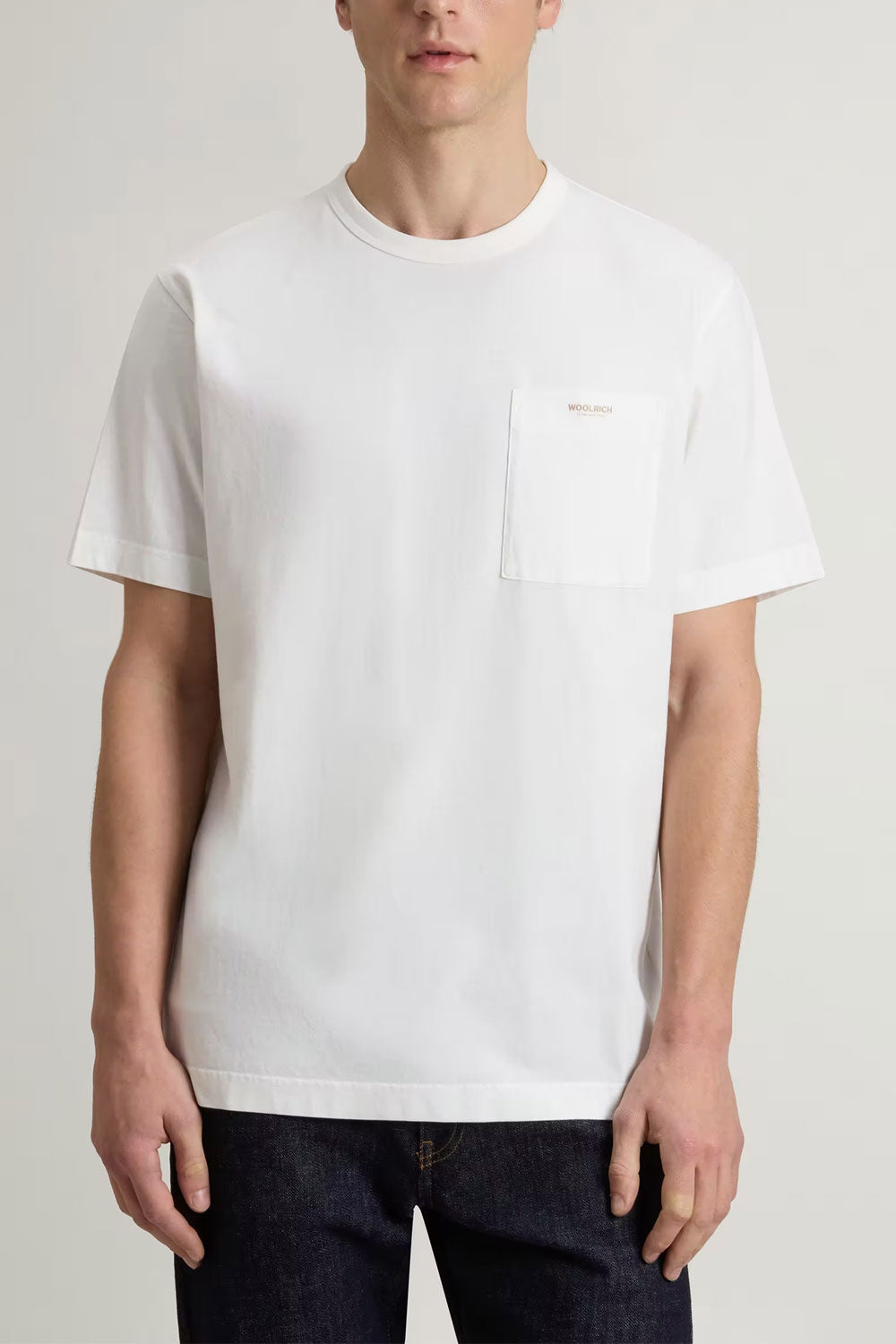 WOOLRICH T-shirt in puro cotone con taschino