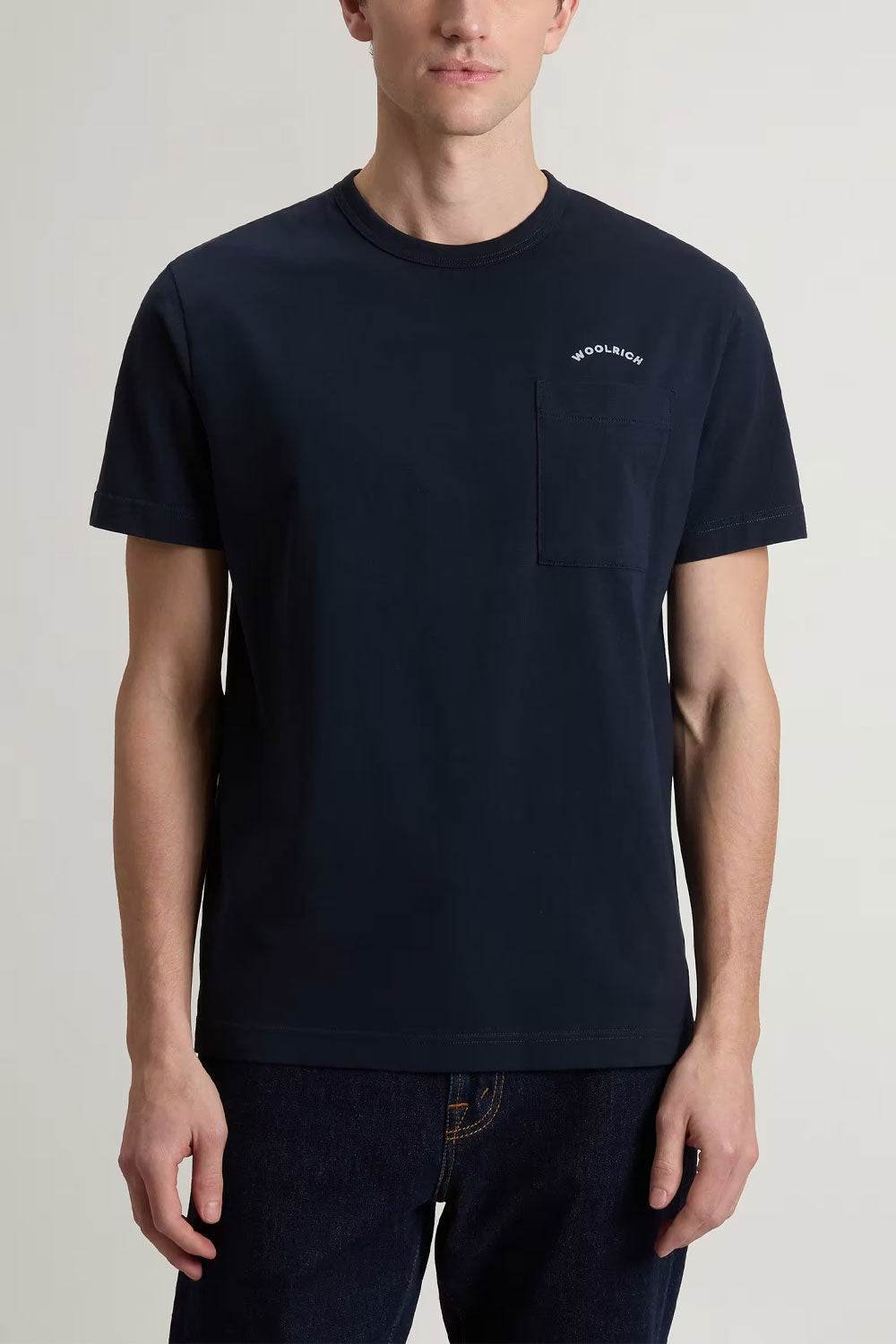 WOOLRICH T-shirt in puro cotone con taschino