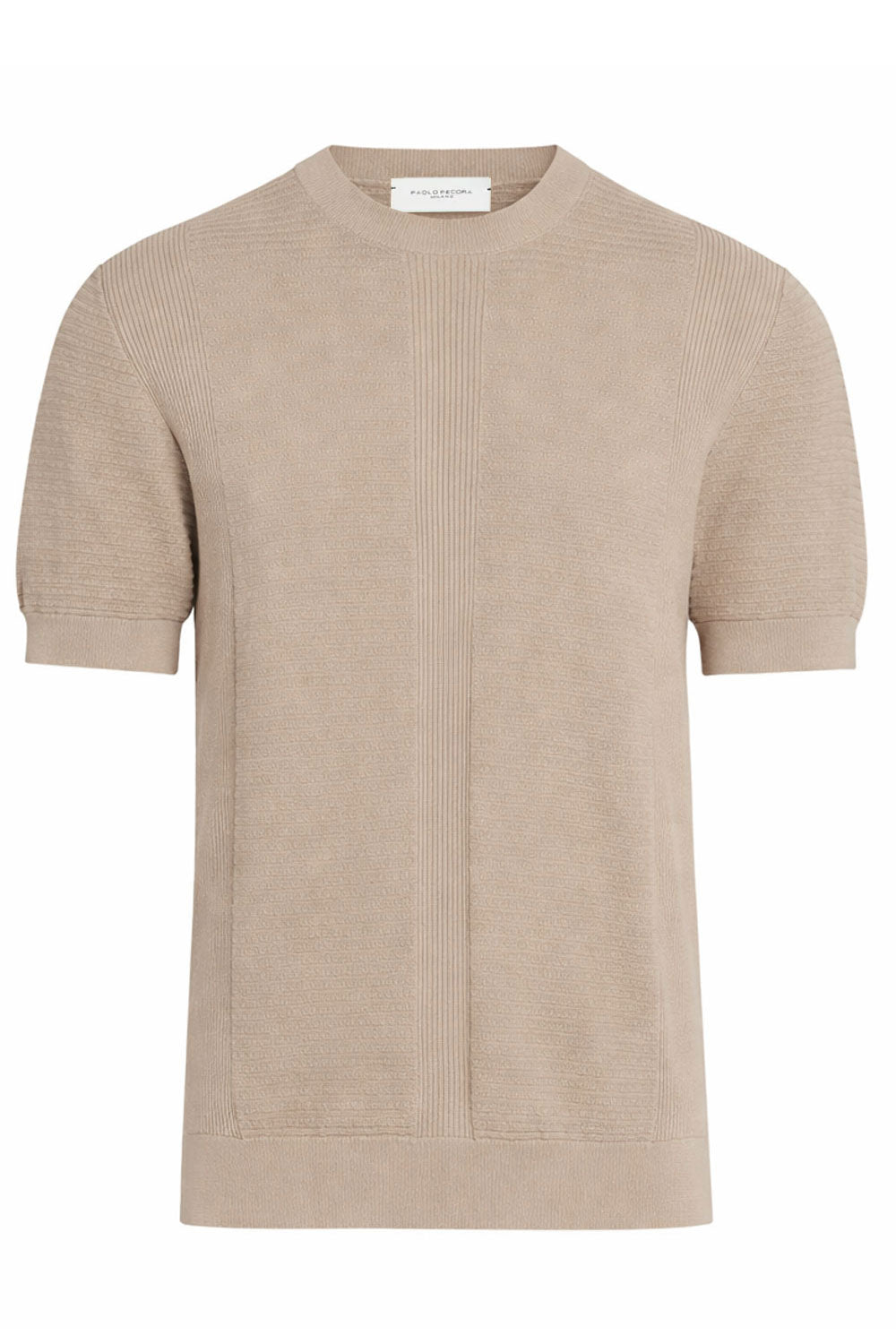 PAOLO PECORA Maglia girocollo in cotone lavorato
