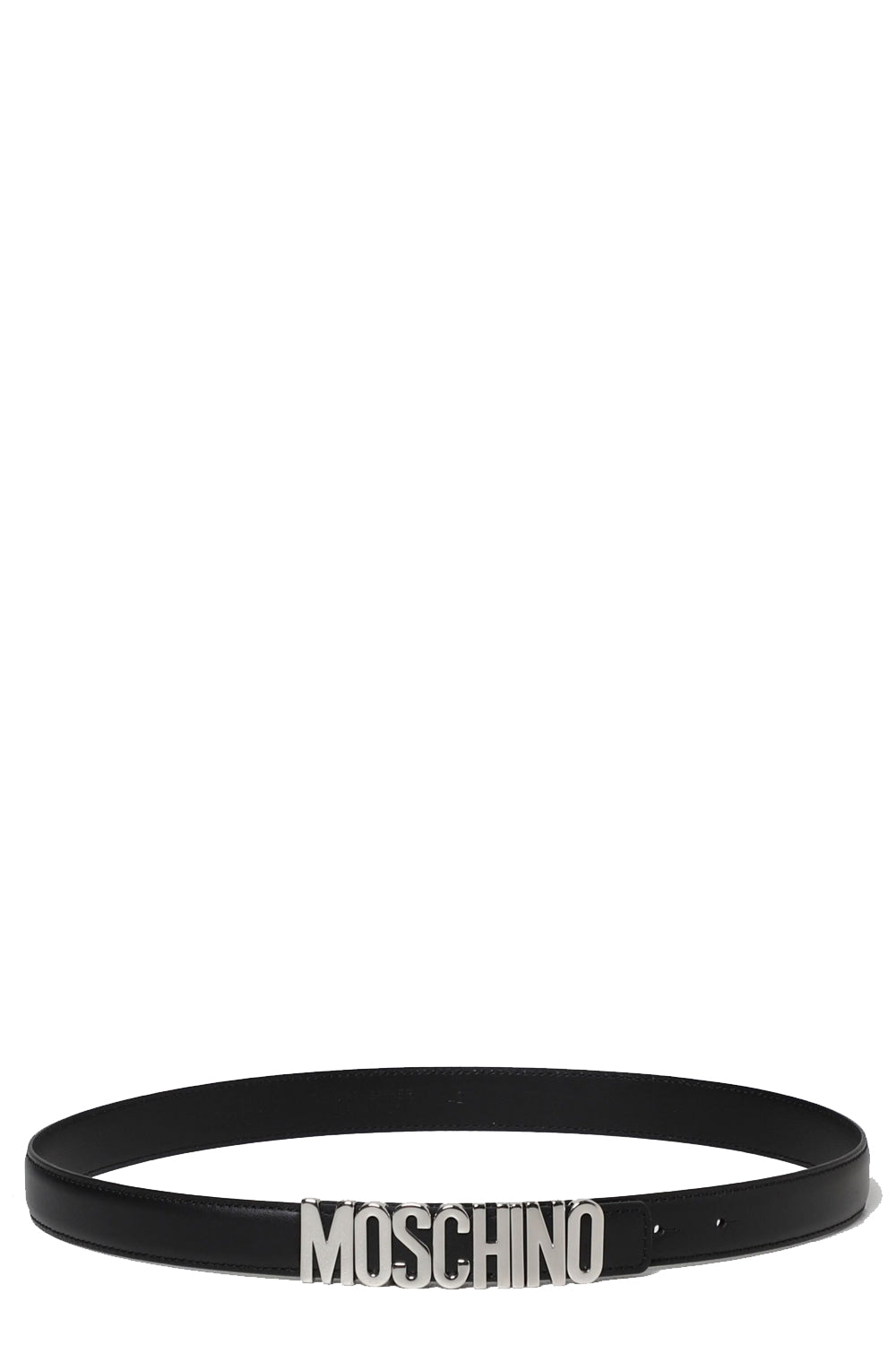 MOSCHINO Cintura piccola in pelle con lettering Belts MOSCHINO