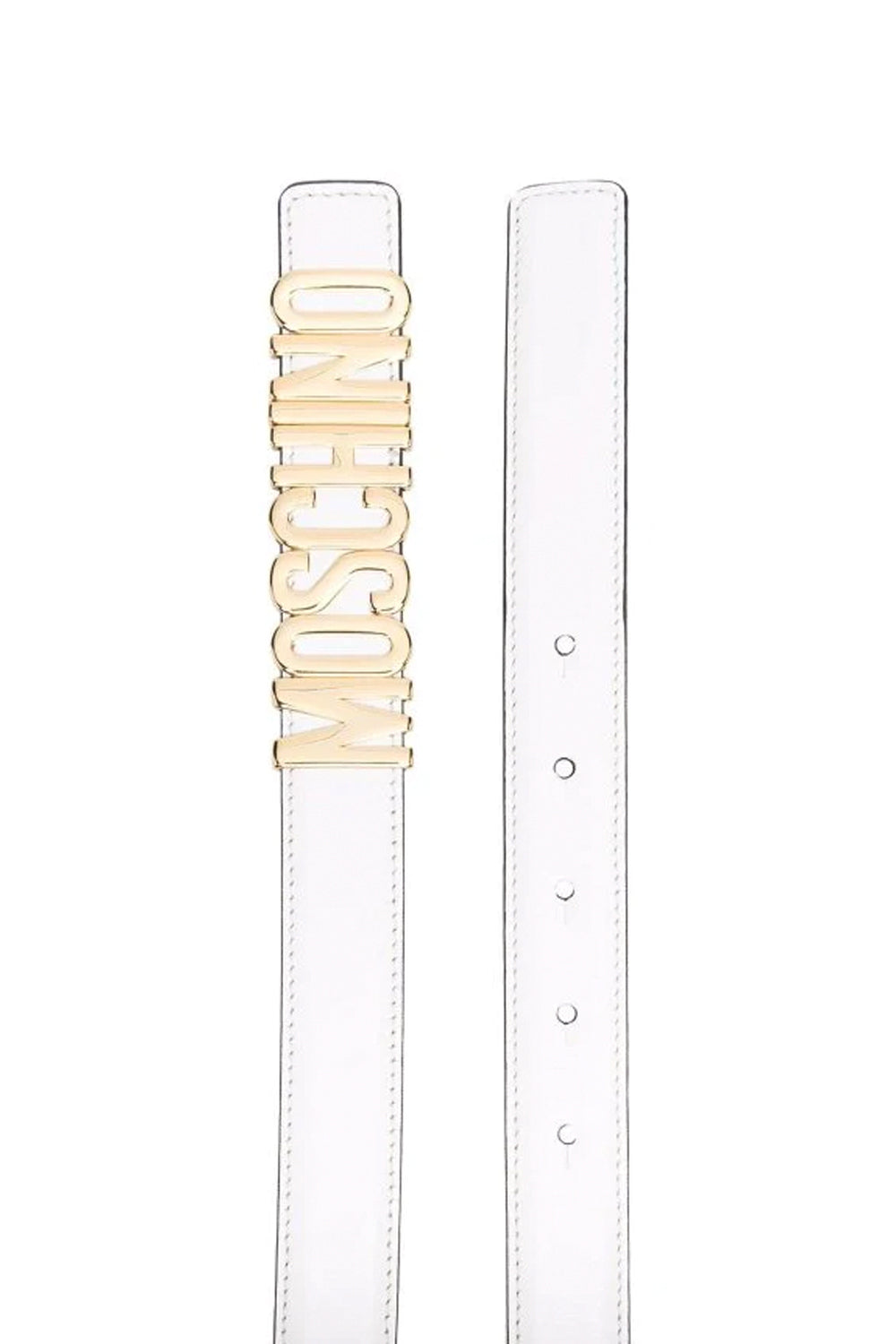 MOSCHINO Cintura media in vitello con lettering Belts MOSCHINO