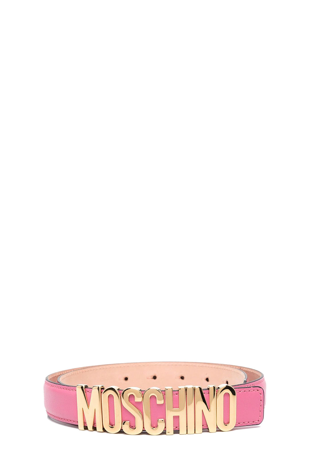 MOSCHINO Cintura media in vitello con lettering Belts MOSCHINO
