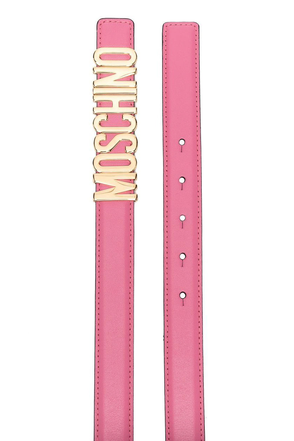 MOSCHINO Cintura media in vitello con lettering Belts MOSCHINO