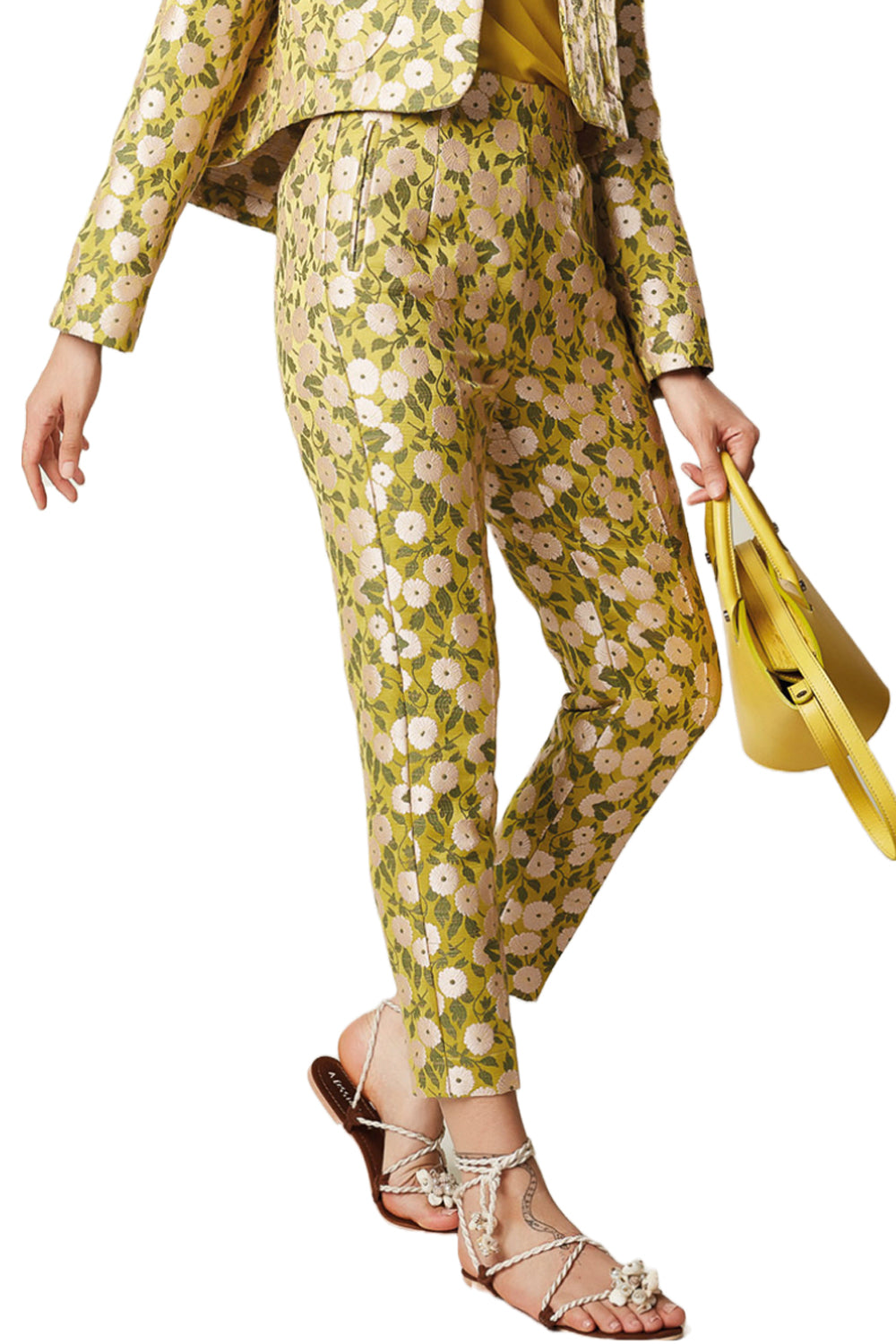 ALESSIA SANTI Pantalone damascato floreale Pants ALESSIA SANTI