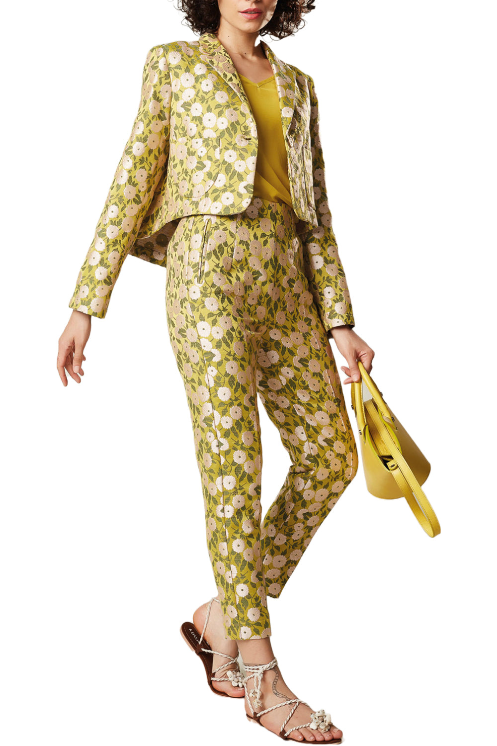 ALESSIA SANTI Pantalone damascato floreale Pants ALESSIA SANTI