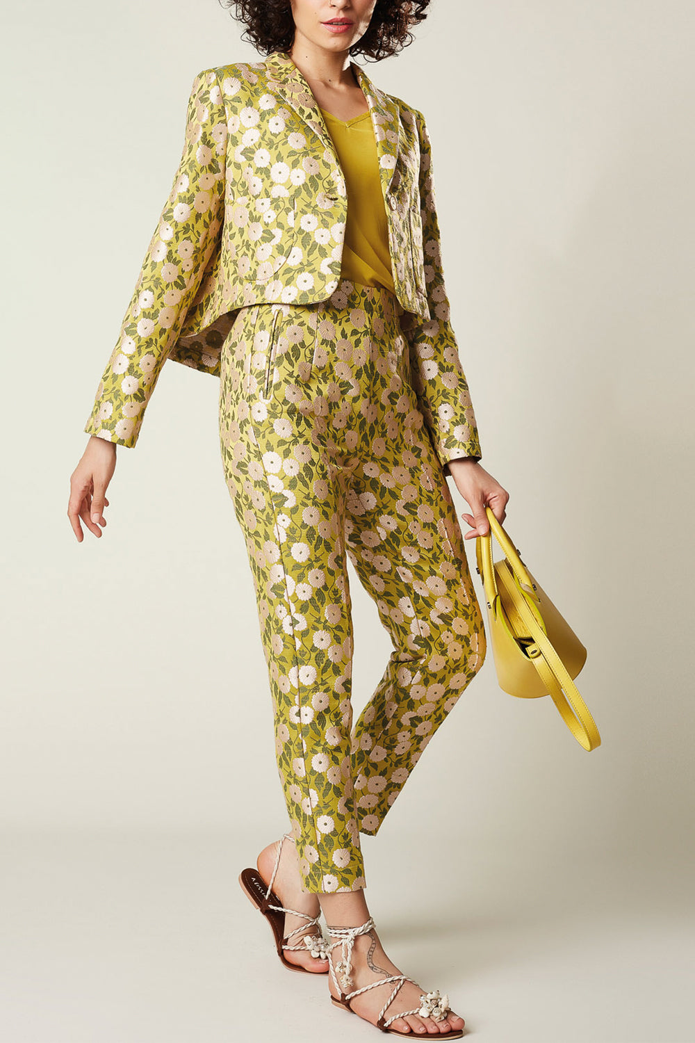 ALESSIA SANTI Pantalone damascato floreale Pants ALESSIA SANTI