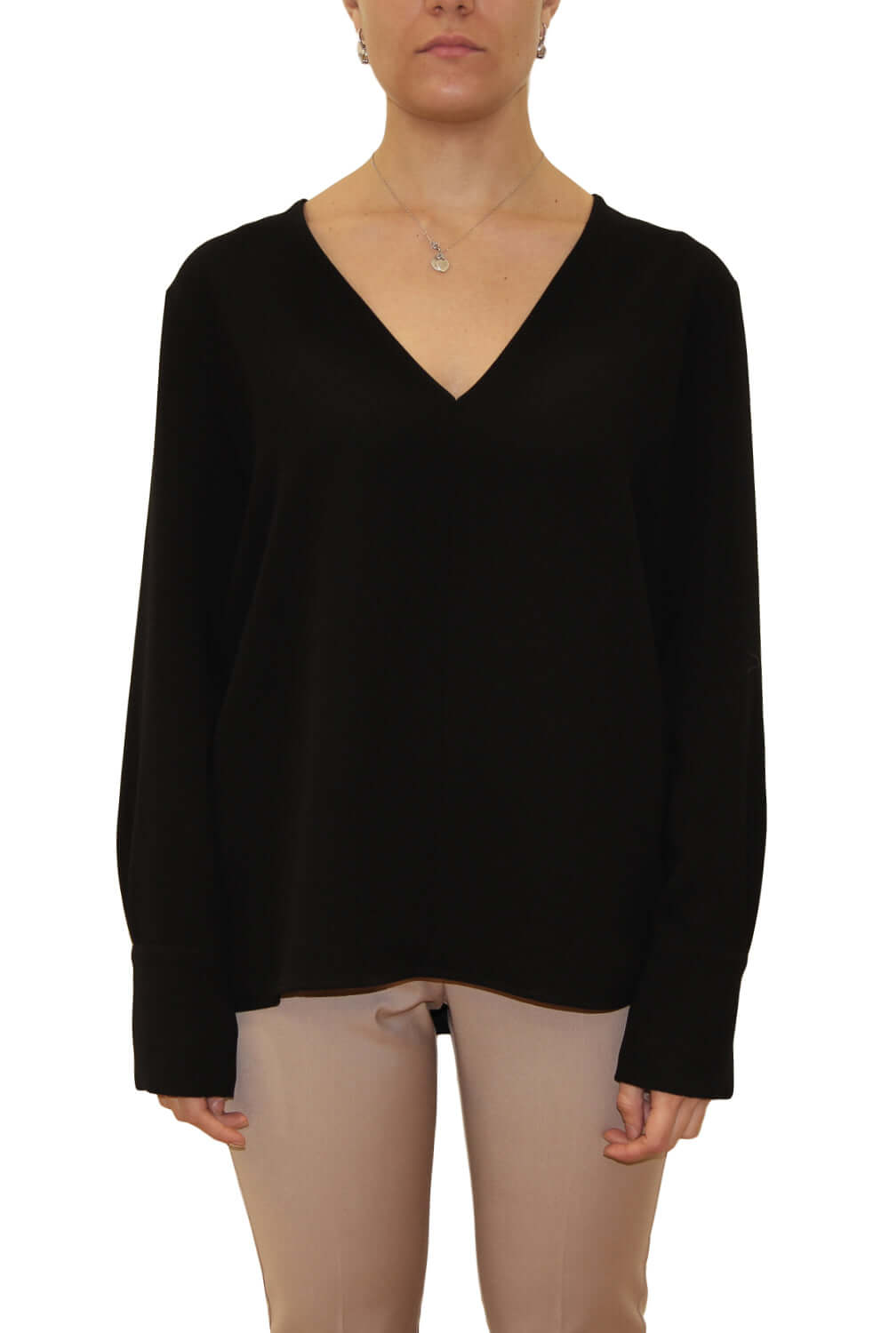 JUCCA Blusa in crepe scollo a V Blusa JUCCA