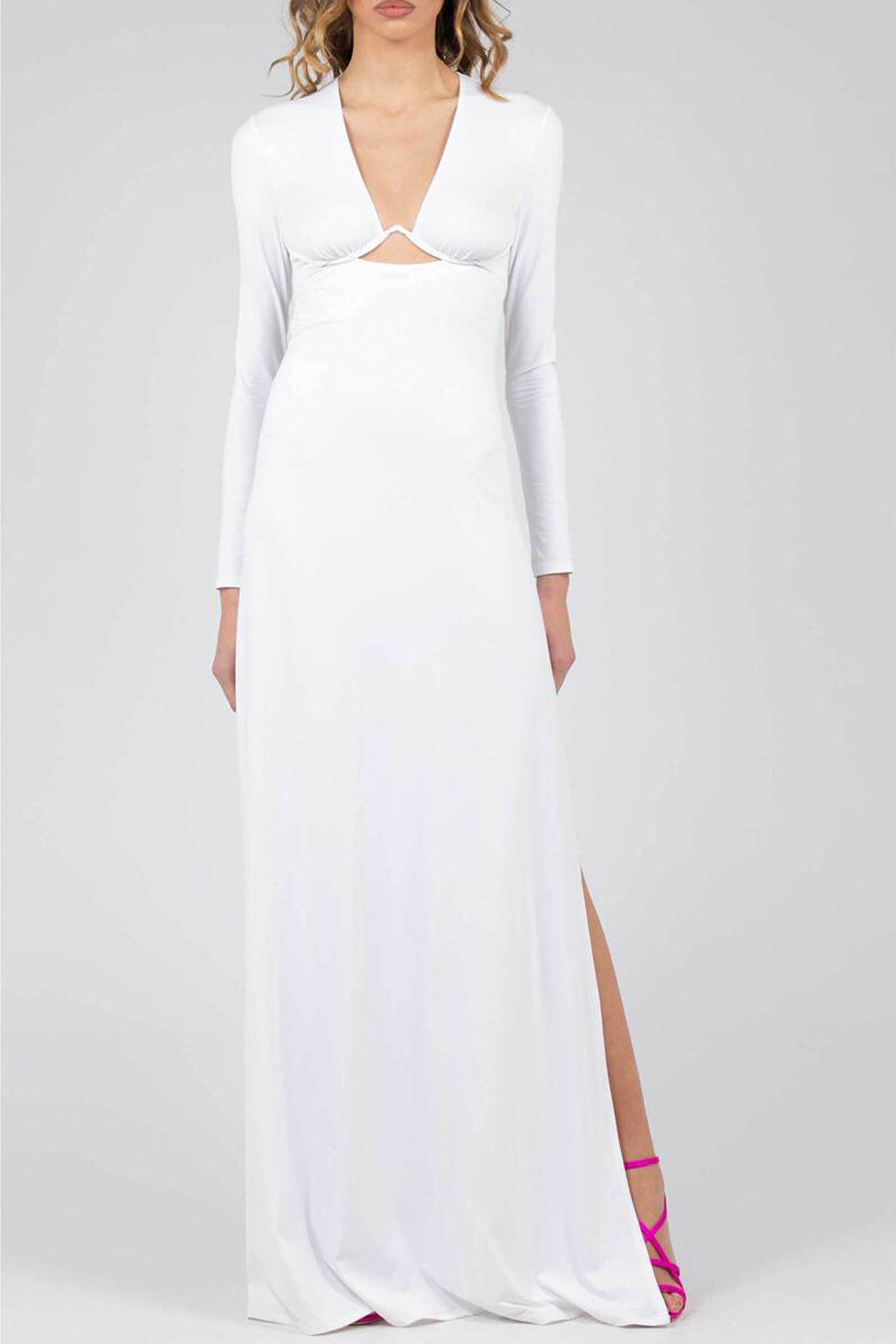 CIRCUS HOTEL Abito lungo con dettaglio V Circus Hotel