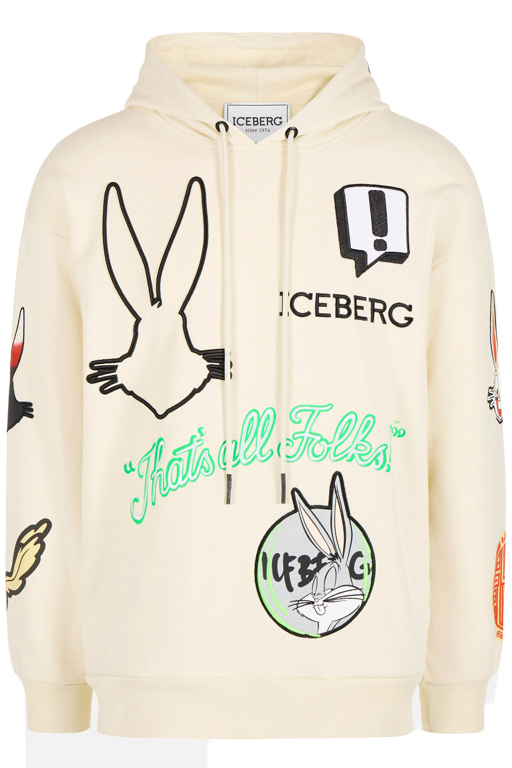 ICEBERG Felpa con cappuccio e patch