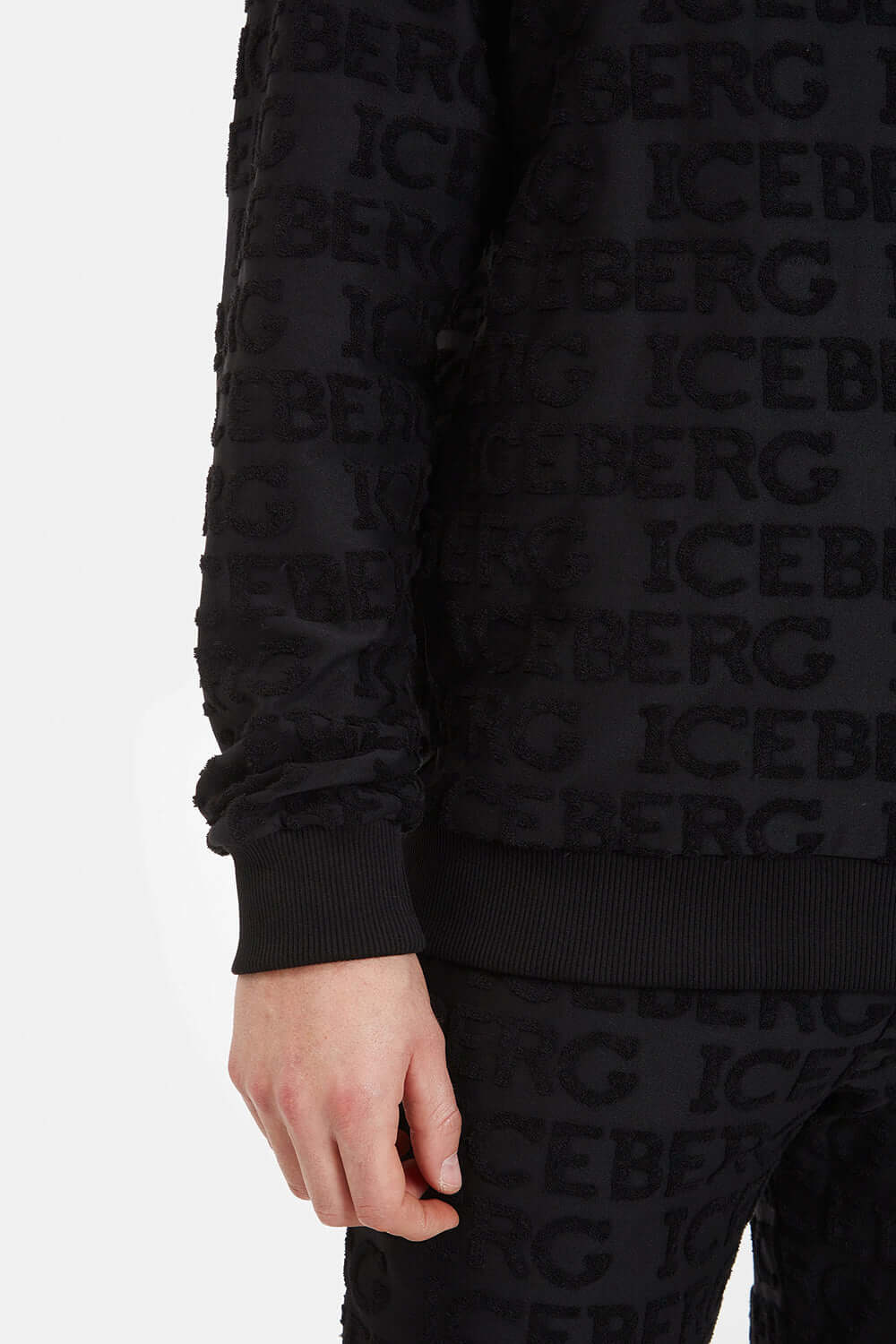 Felpa con grafica jaquard tono su tono - ICEBERG Felpa ICEBERG