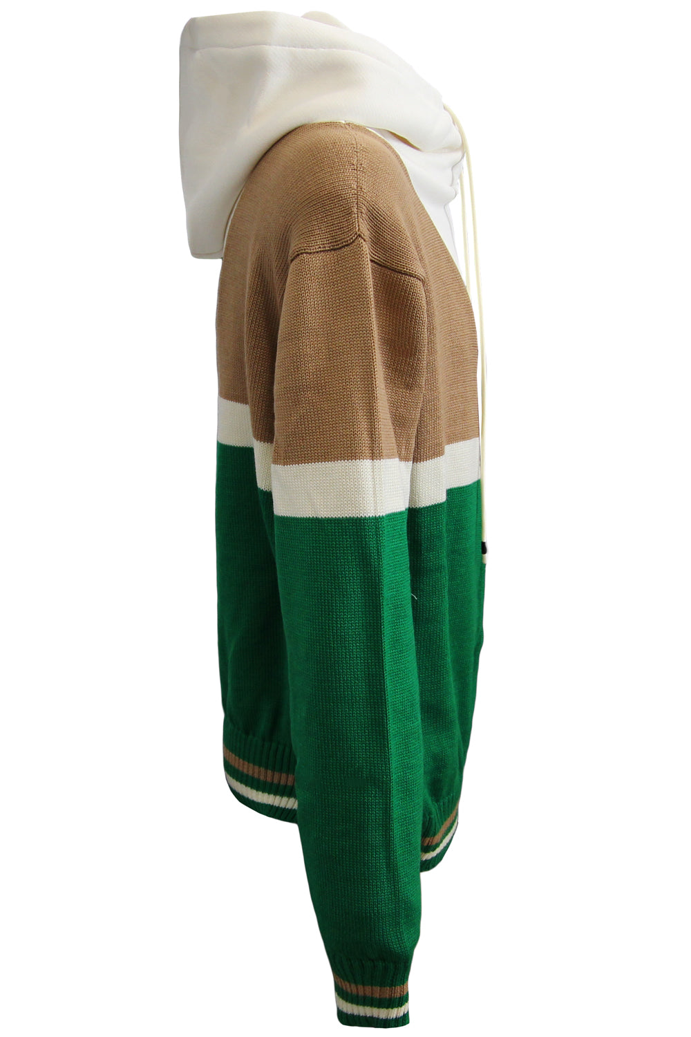 WHITE OVER Felpa con inserti in maglia WHITE OVER