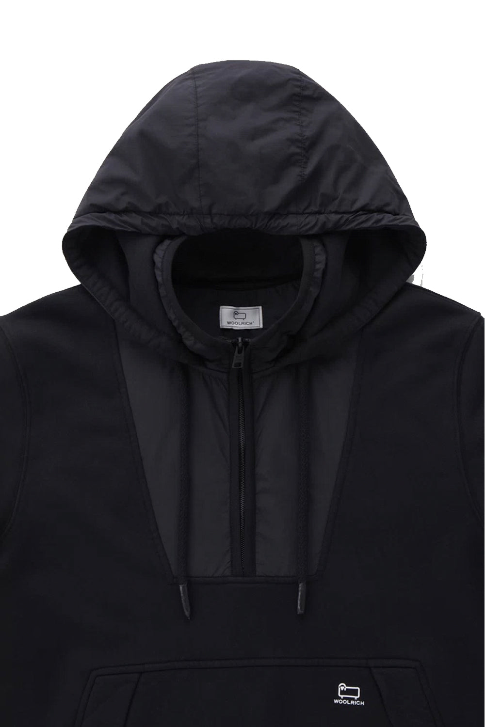 WOOLRICH Felpa con cappuccio in cotone organico e nylon Taslan WOOLRICH