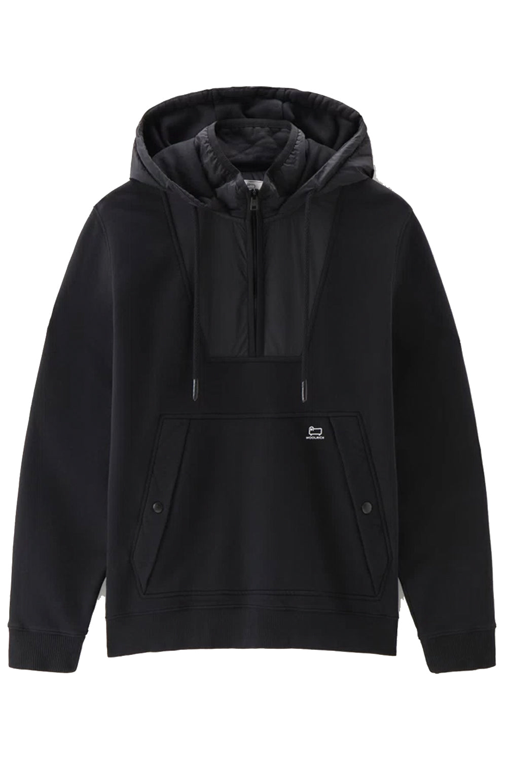 WOOLRICH Felpa con cappuccio in cotone organico e nylon Taslan WOOLRICH