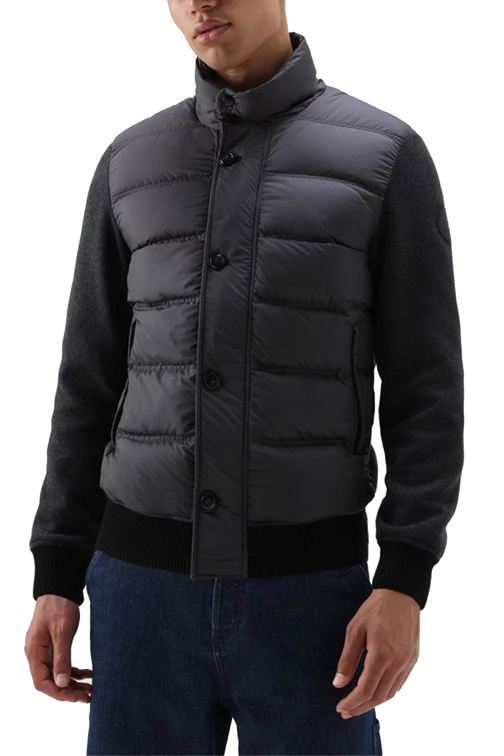 WOOLRICH Giacca ibrida in pile accoppiato di lana e nylon Maglia WOOLRICH