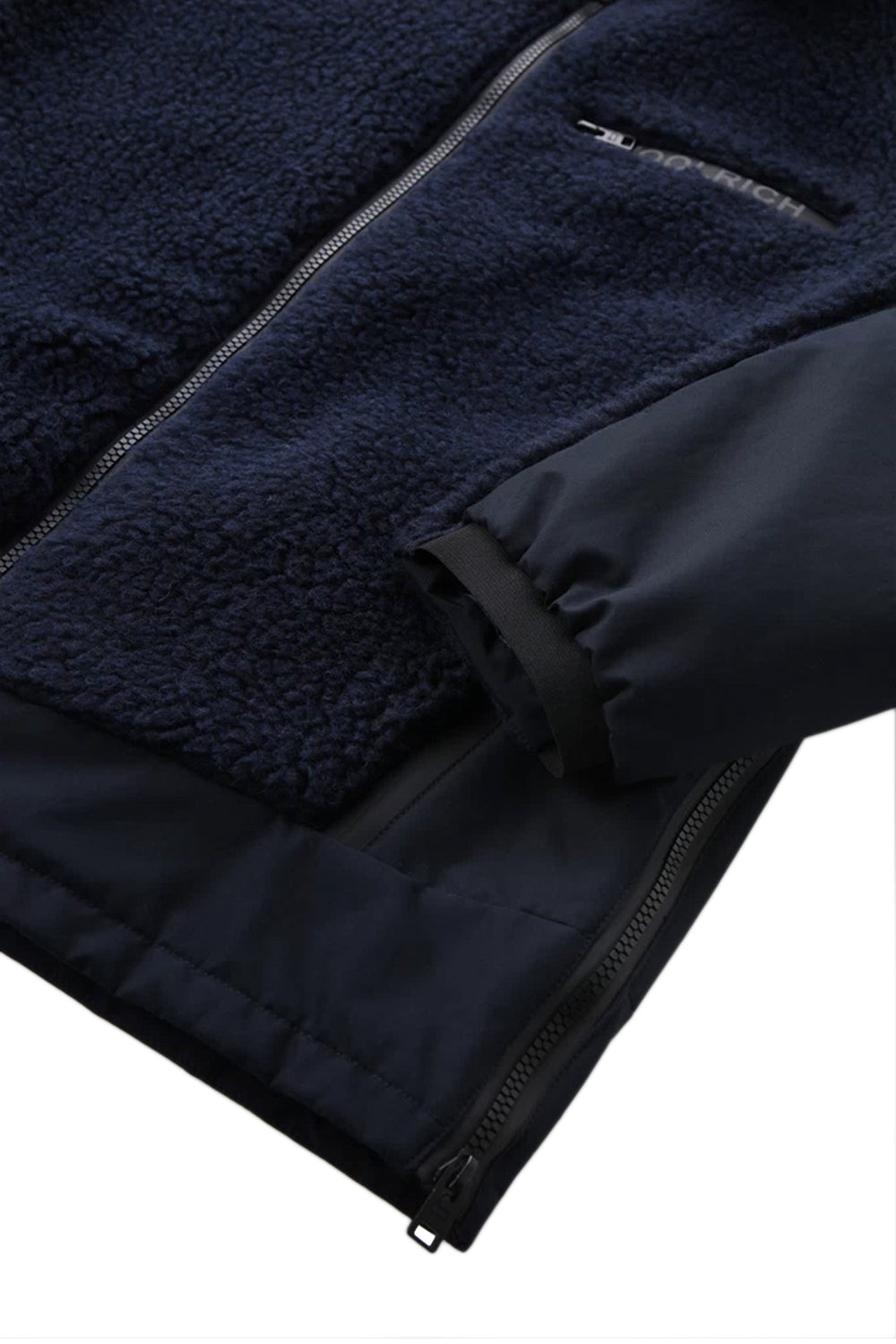 WOOLRICH Giacca ibrida in lana sherpa riciclata Giubbotti e pelle WOOLRICH