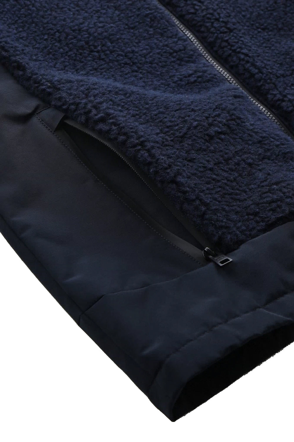 WOOLRICH Giacca ibrida in lana sherpa riciclata Giubbotti e pelle WOOLRICH