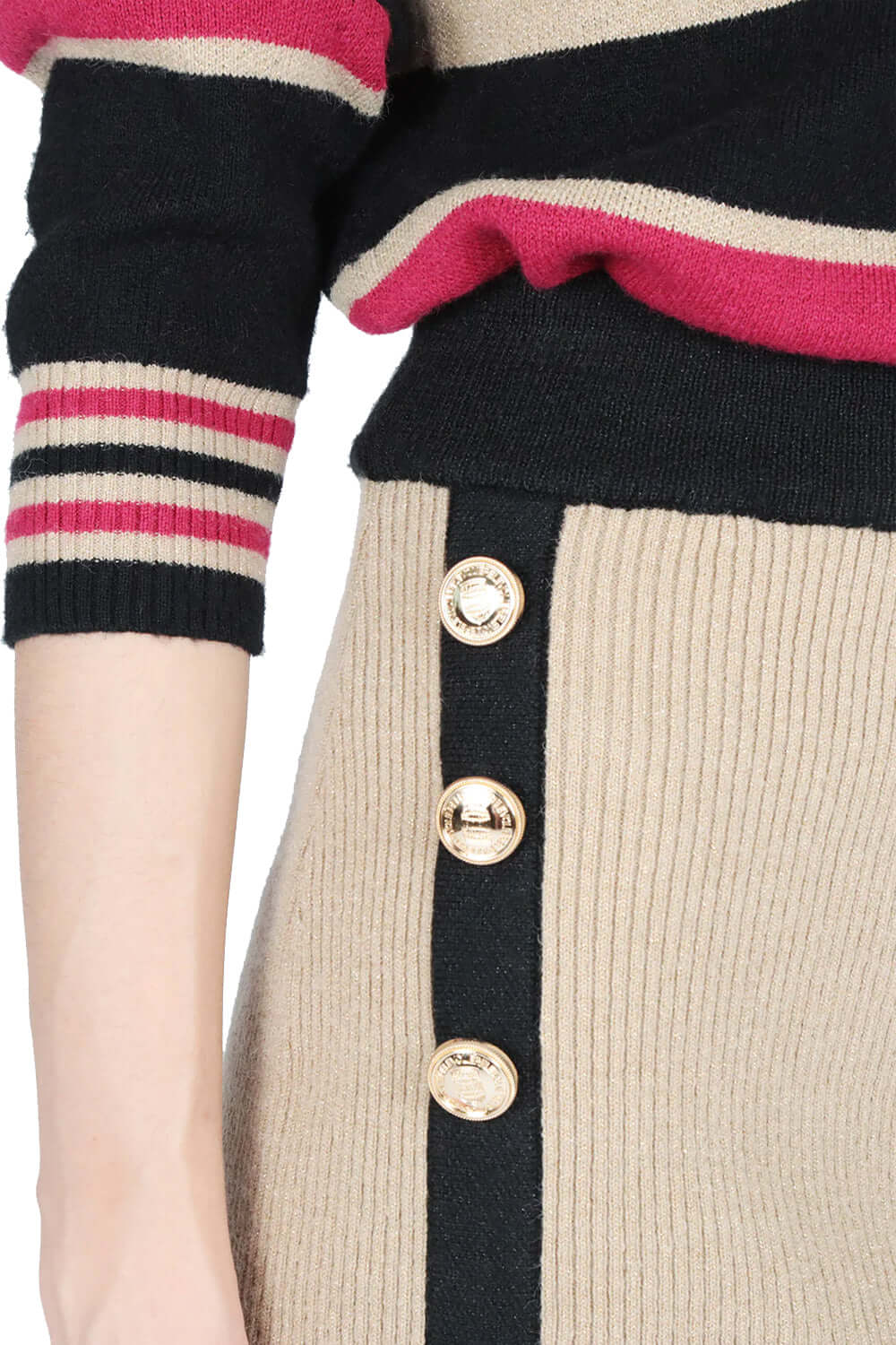 LE VOLEIRE Gonna in maglia con bottoni LE VOLIERE