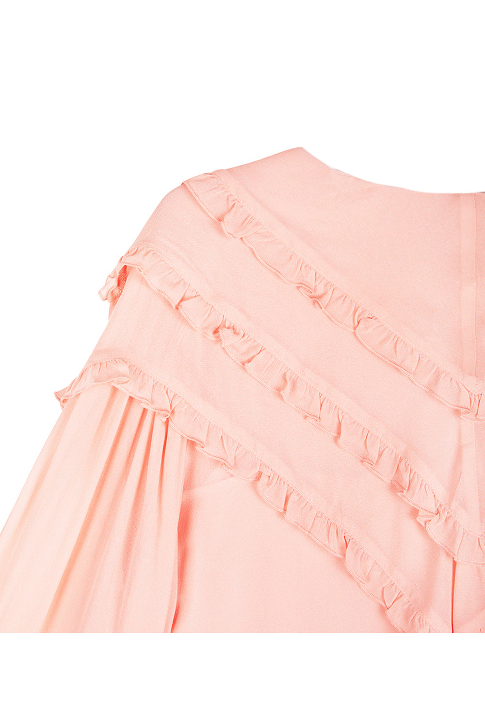 ISABELLE BLANCHE Camicia in georgette con rouche ISABELLE BLANCHE