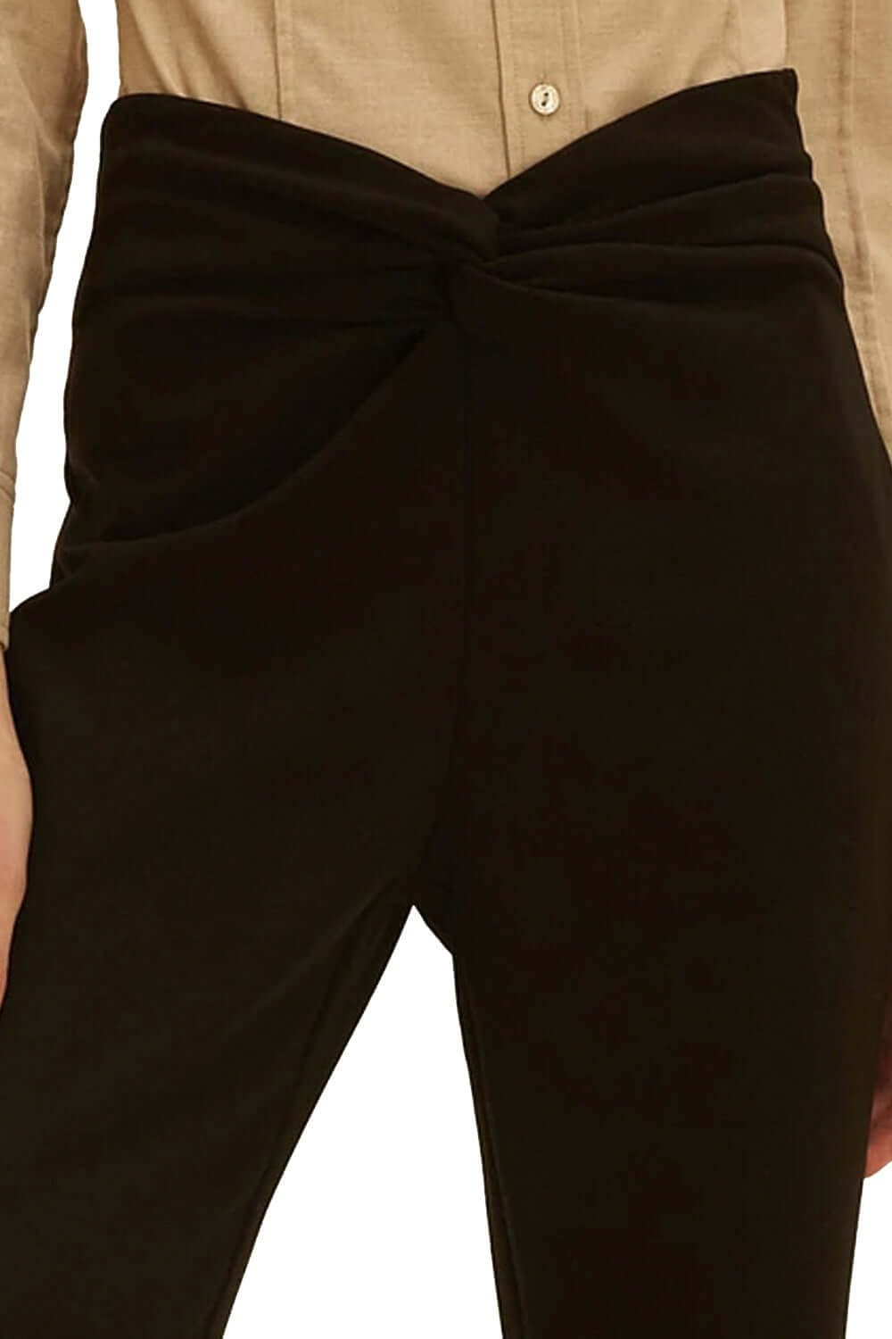 ISABELLE BLANCHE Pantalone svasato con nodo in vita Uncategorized ISABELLE BLANCHE