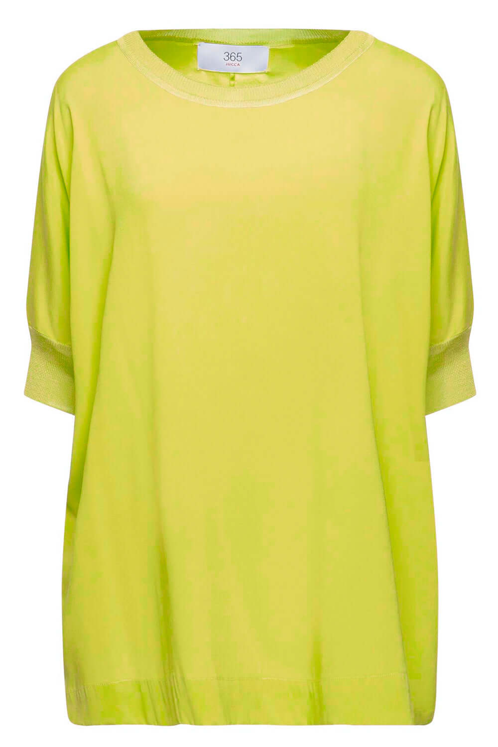 Blusa bordi in maglia in raso lucido - JUCCA JUCCA