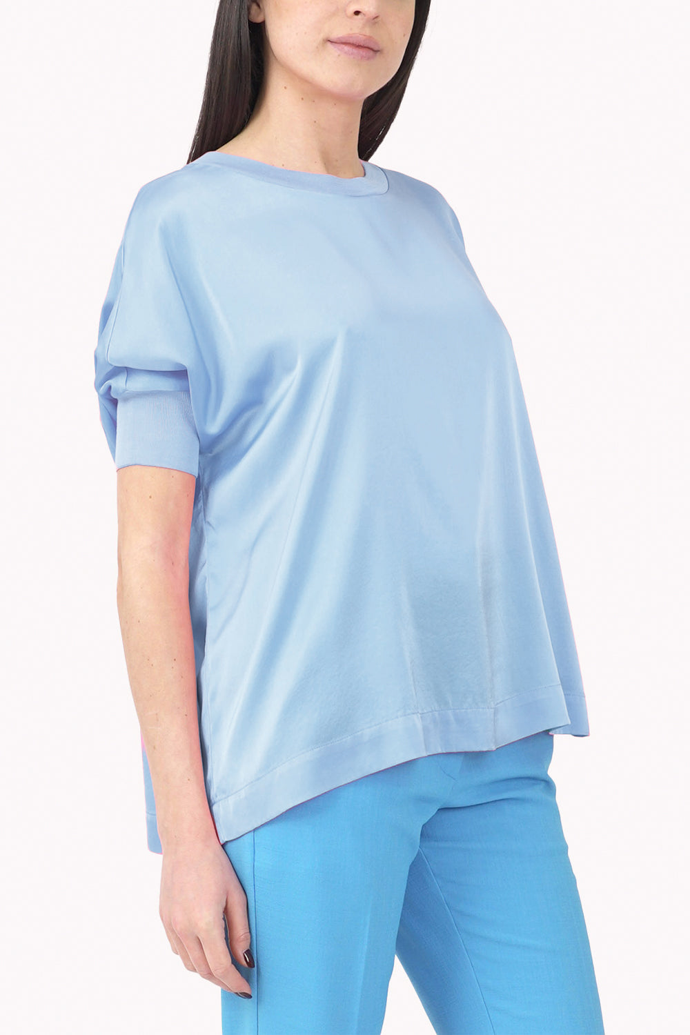 JUCCA Blusa in seta girocollo JUCCA