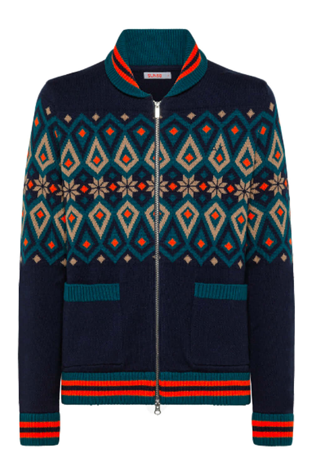 cardigan christmas zip fluo Cardigan SUN 68