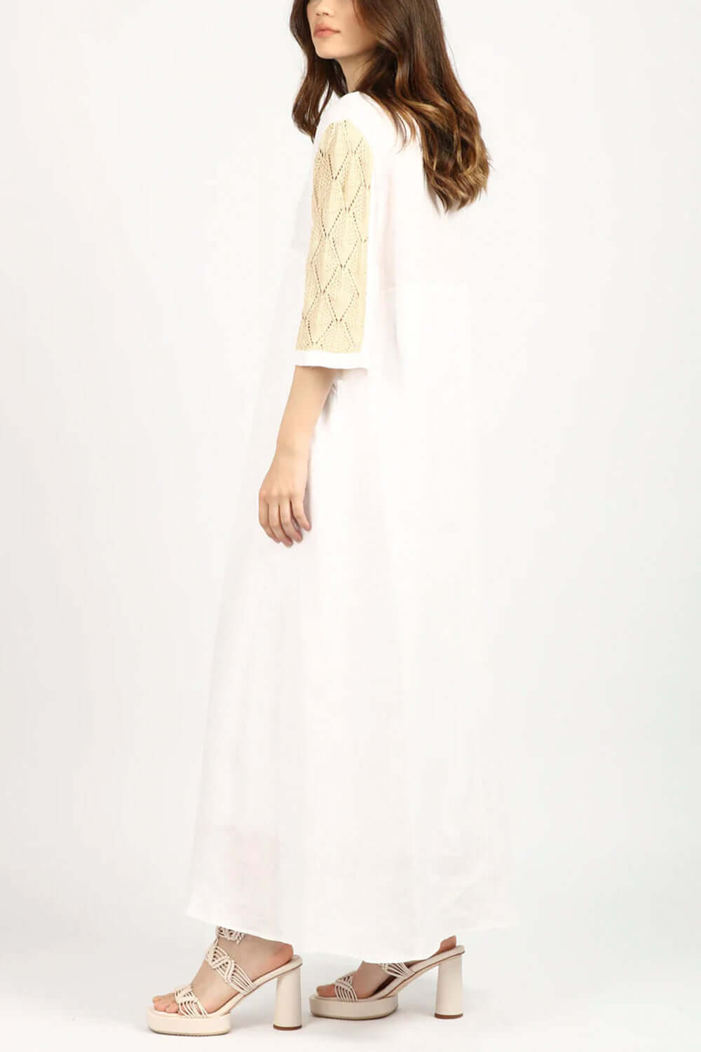 MAISON LYDIA Abito in lino con ricamo Dresses LYDIA