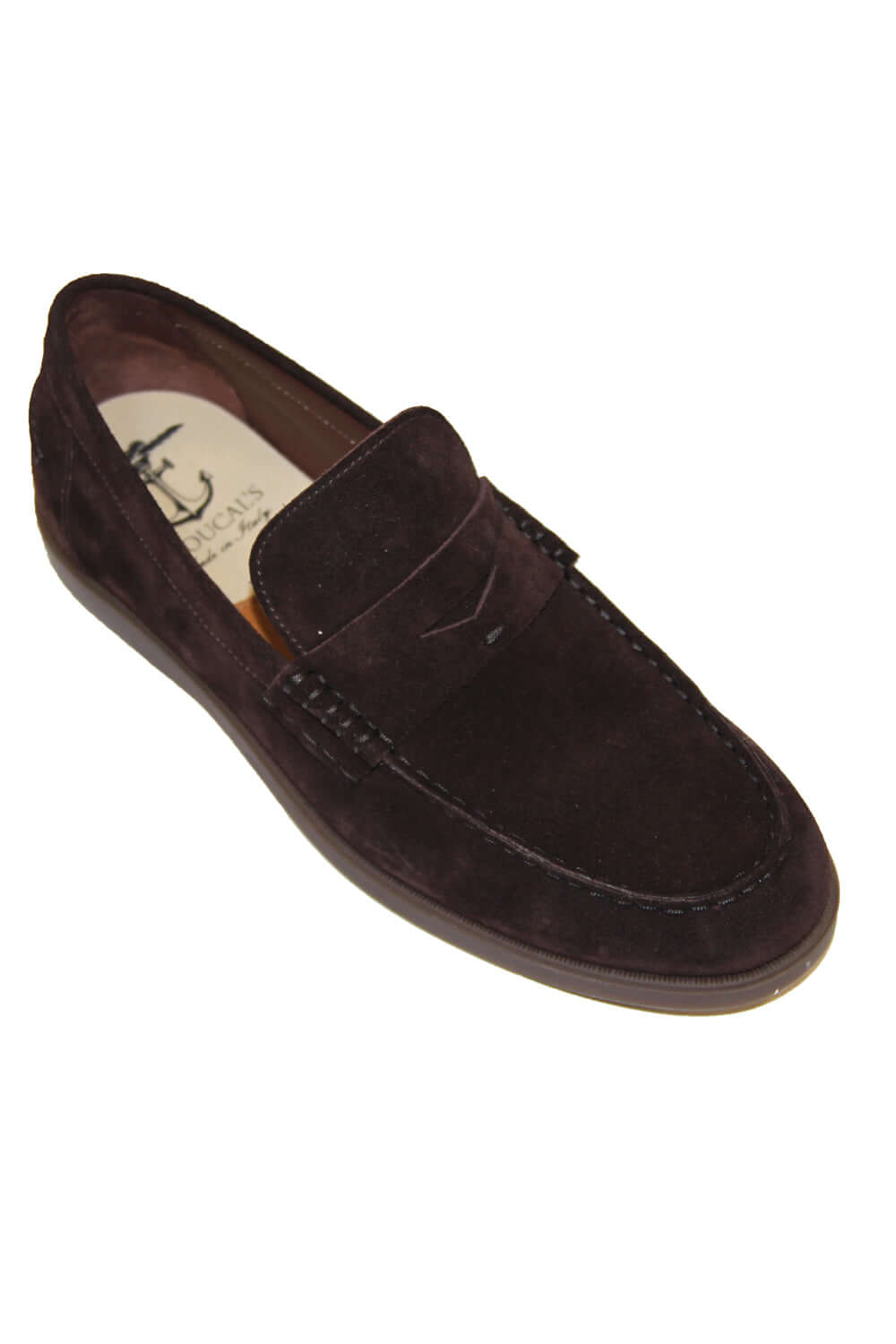 Mocassino in suede con fondo in gomma - DOUCALS Scarpe DOUCALS