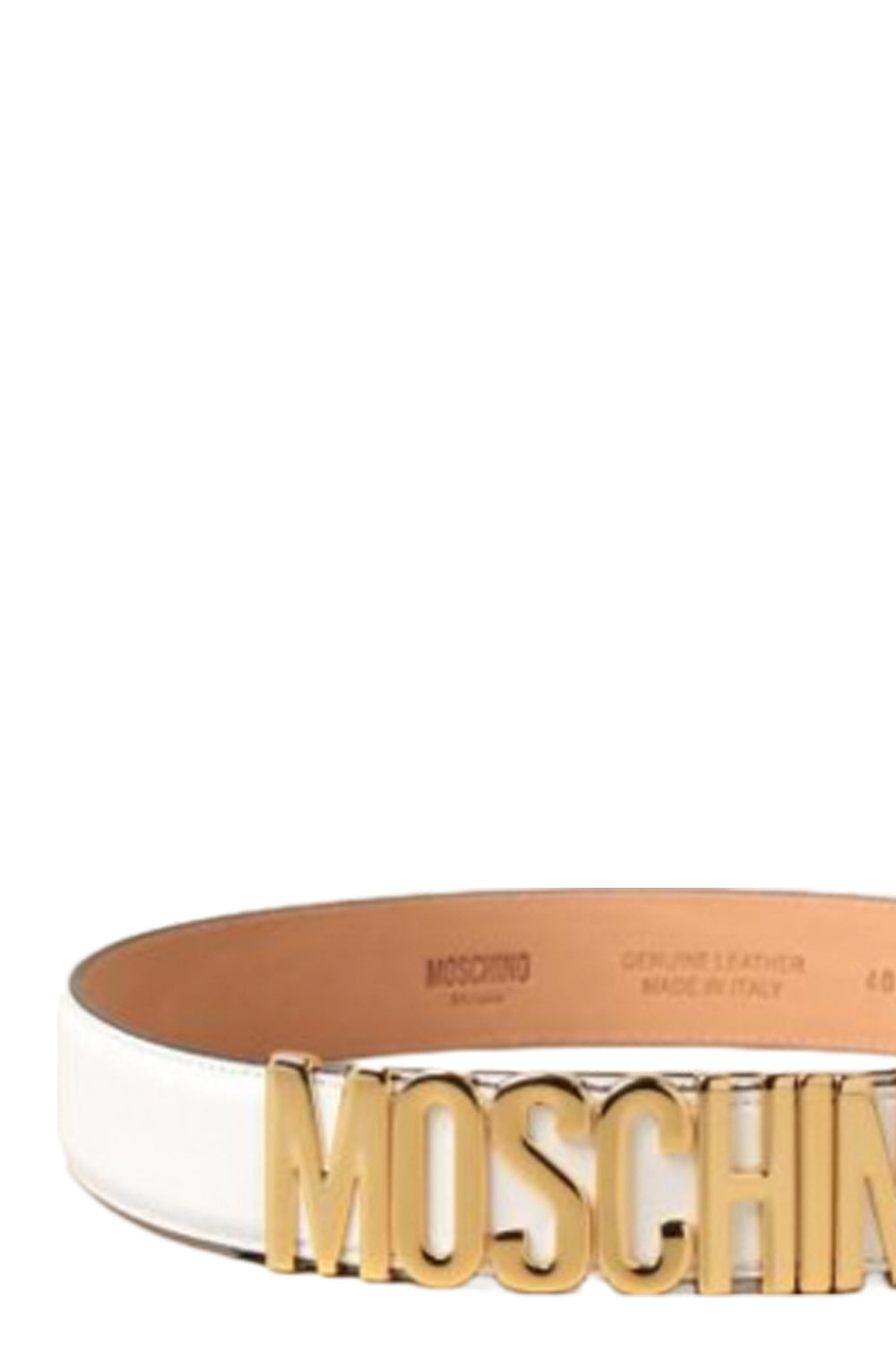 MOSCHINO Cintura in pelle grande con lettering Belts MOSCHINO