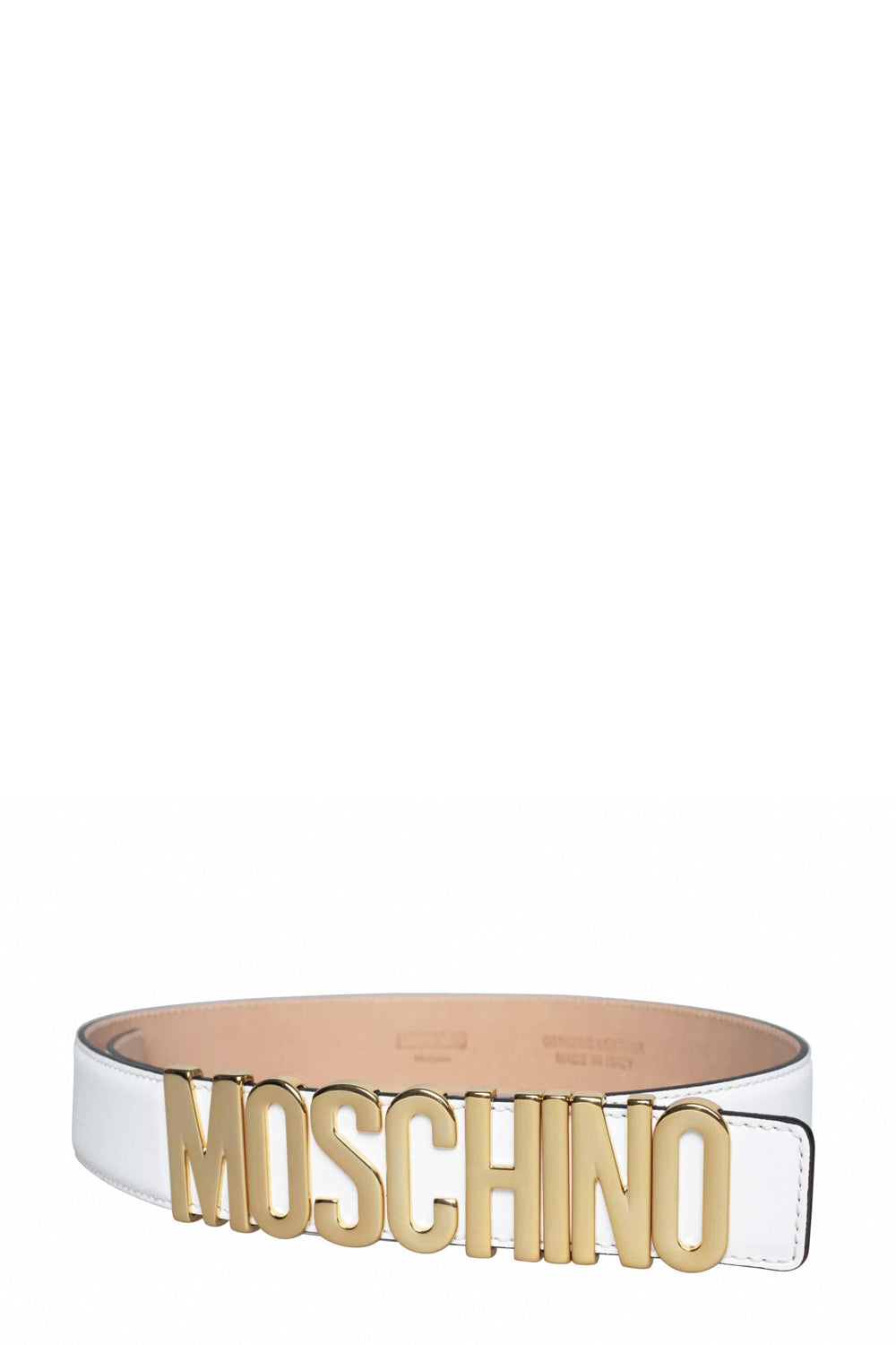 MOSCHINO Cintura in pelle grande con lettering Belts MOSCHINO