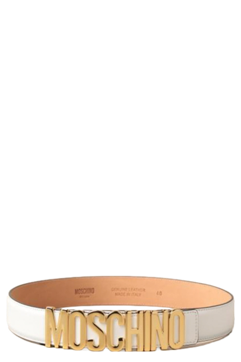 MOSCHINO Cintura in pelle grande con lettering Belts MOSCHINO