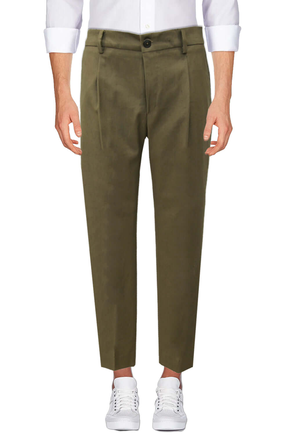Pantalone con pence ed elastico - BE ABLE BE ABLE