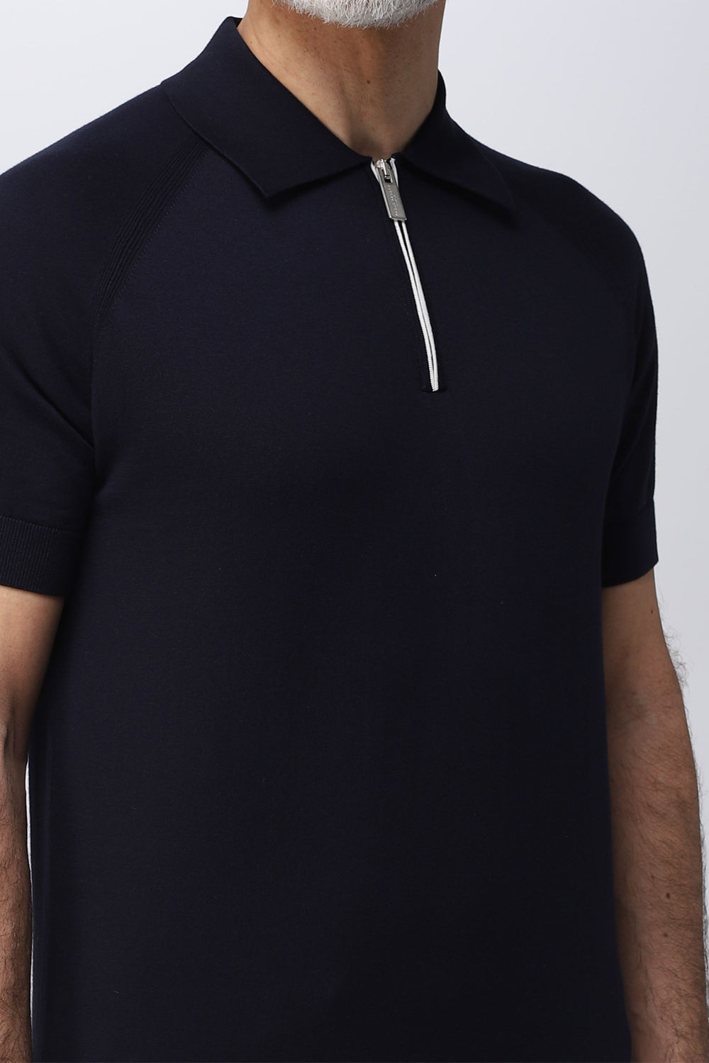 PAOLO PECORA Polo in filo con zip