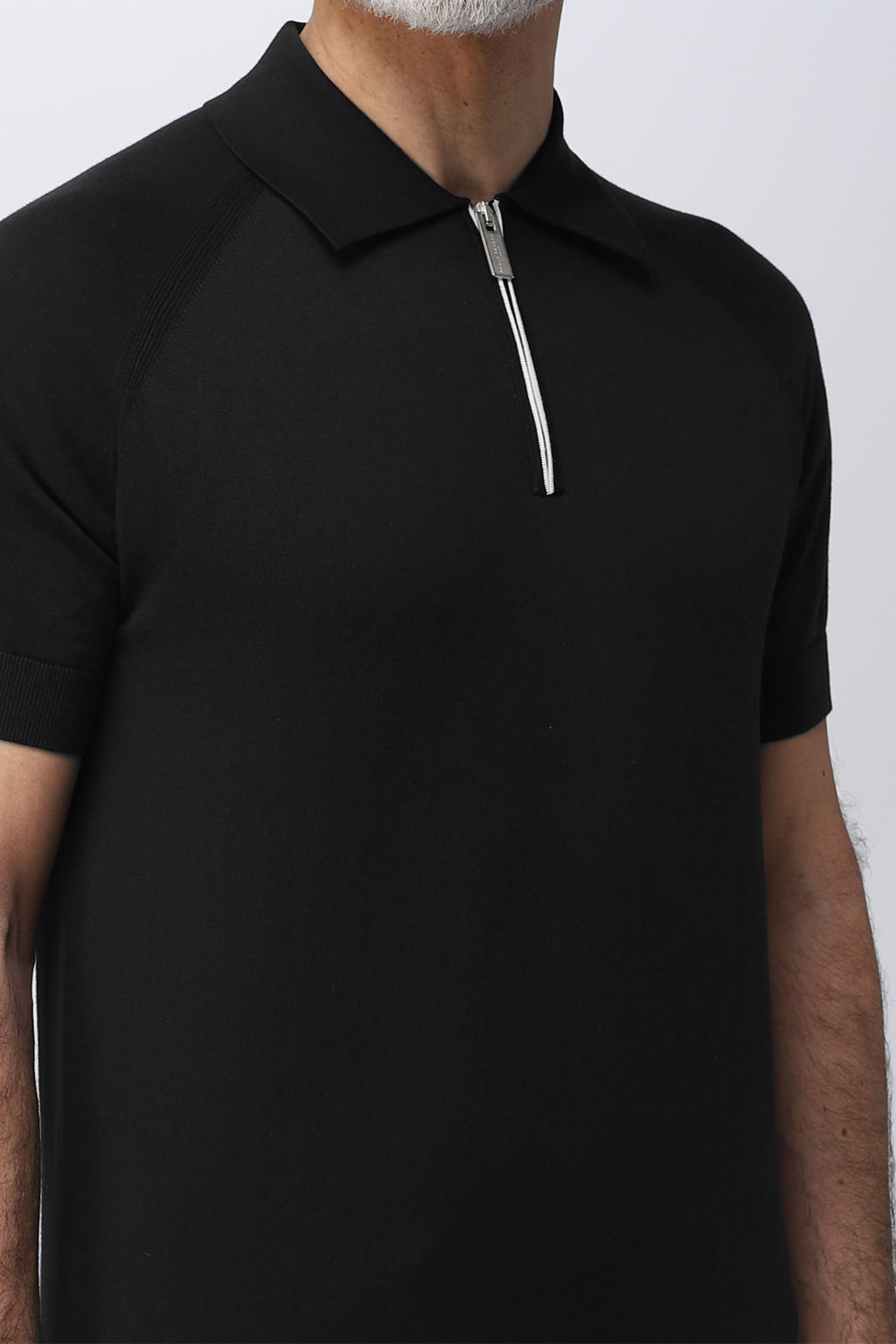 PAOLO PECORA Polo in filo con zip