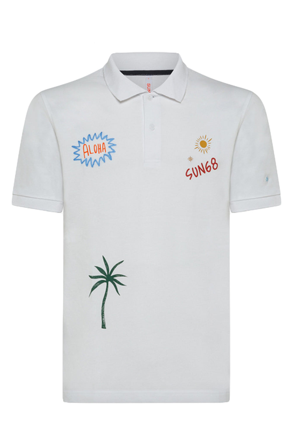 SUN 68 Polo embroidery fancy