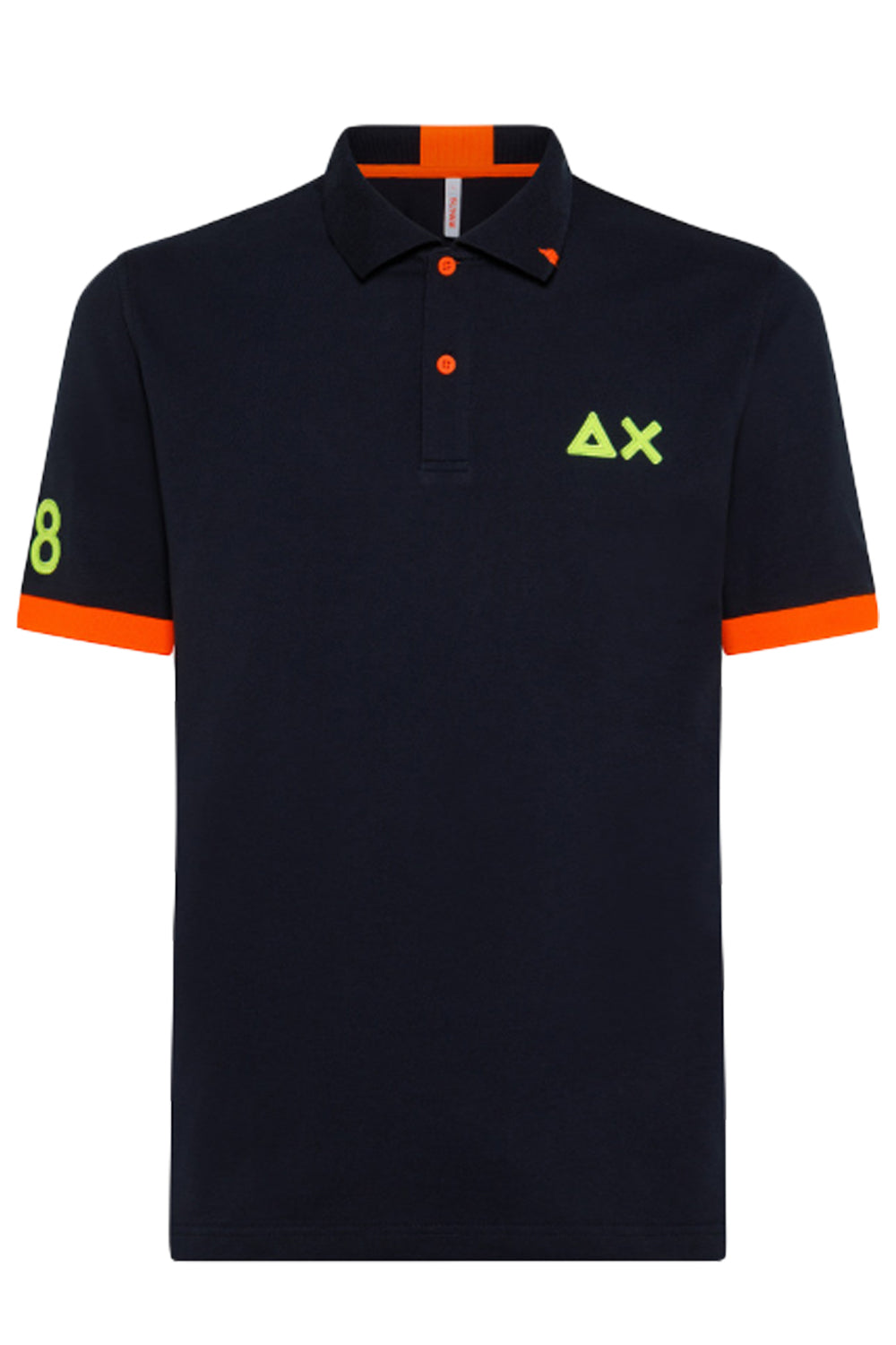 SUN 68 Polo logo fluo