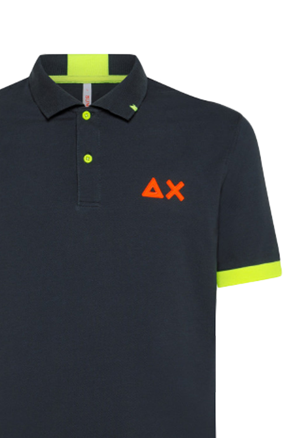 SUN 68 Polo logo fluo