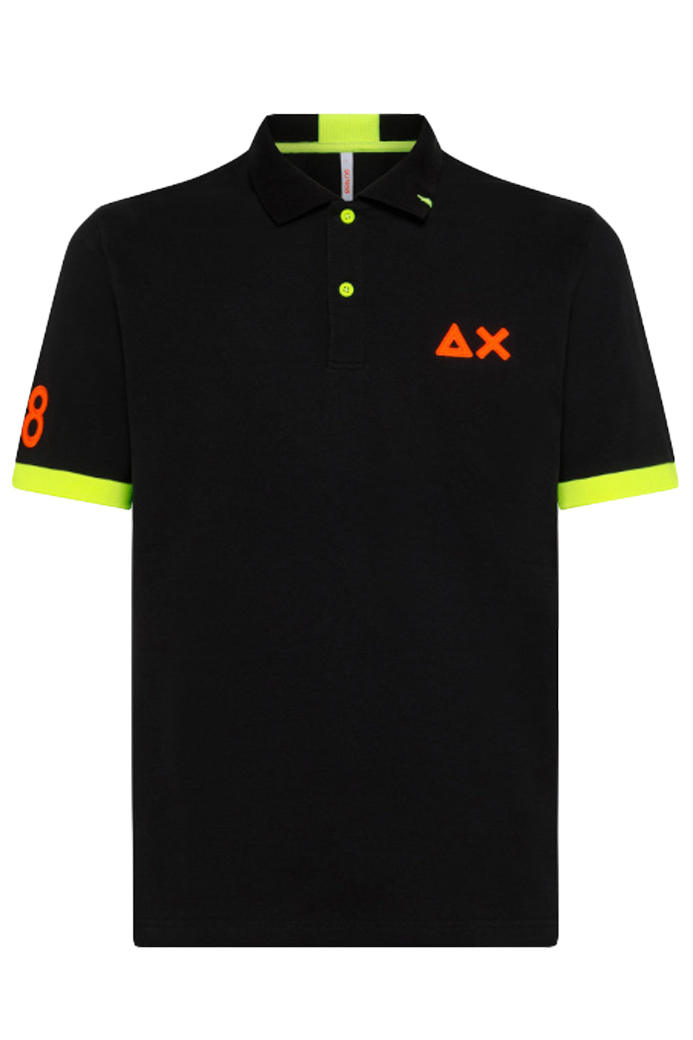 SUN 68 Polo logo fluo