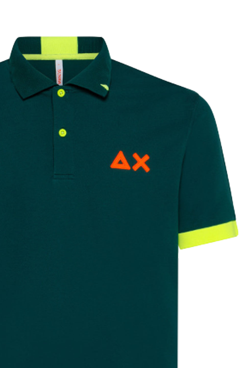 SUN 68 Polo logo fluo