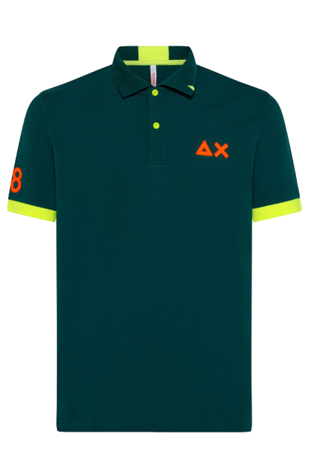 SUN 68 Polo logo fluo
