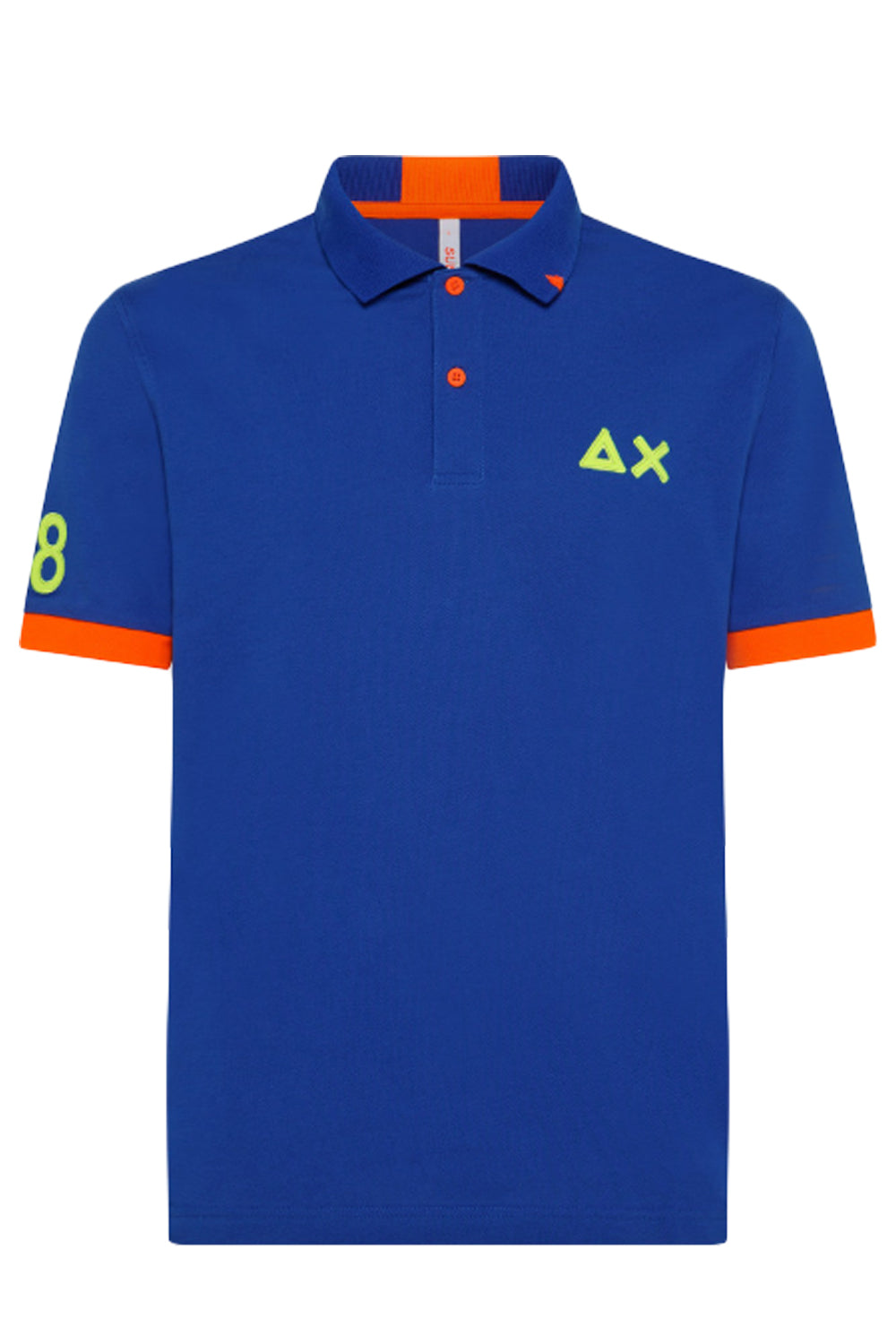 SUN 68 Polo logo fluo